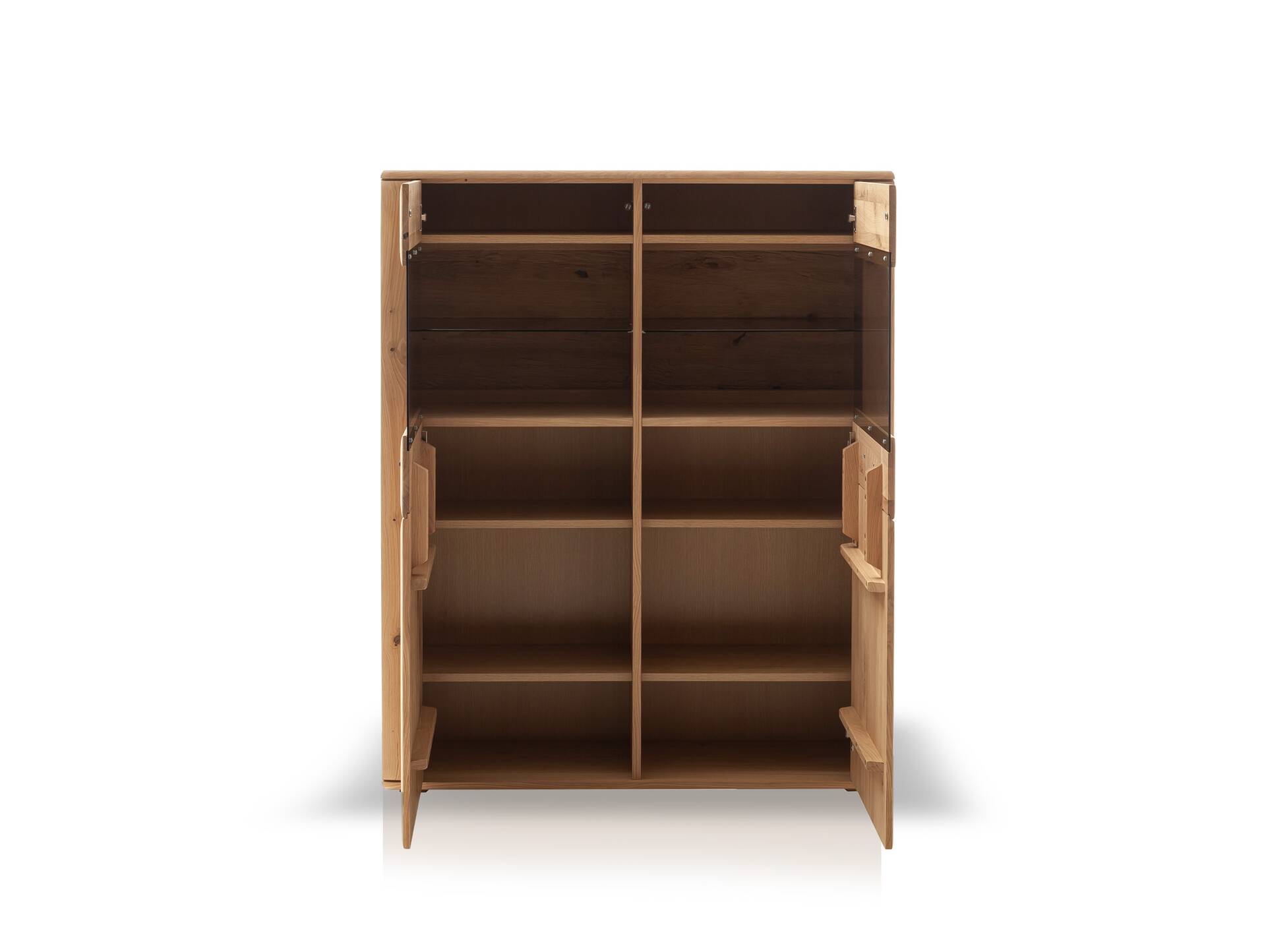 ASKARO Highboard I, Material Teilmassiv, Balkeneiche geölt 
