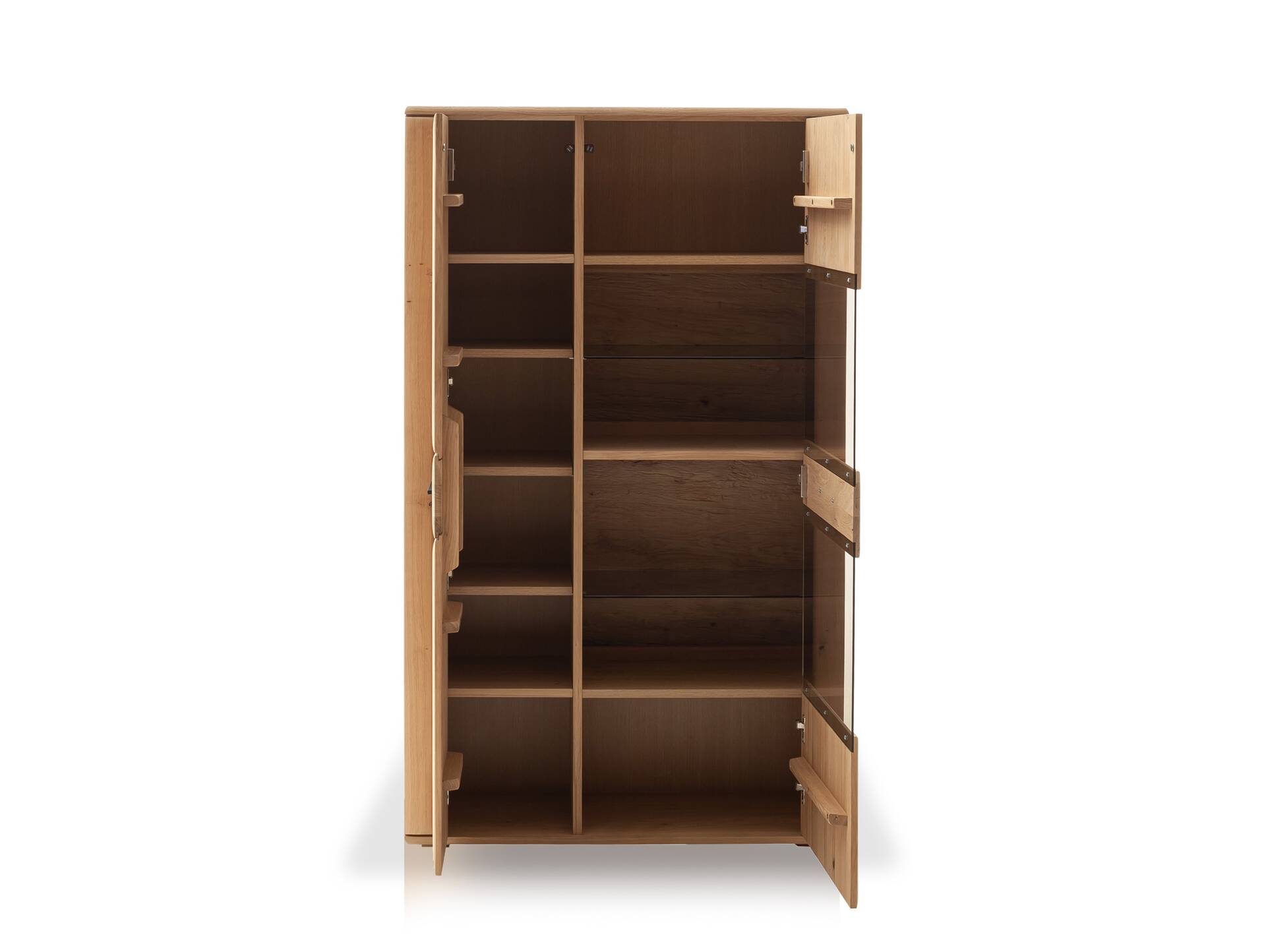 ASKARO Highboard II, Material Teilmassiv, Balkeneiche geölt 