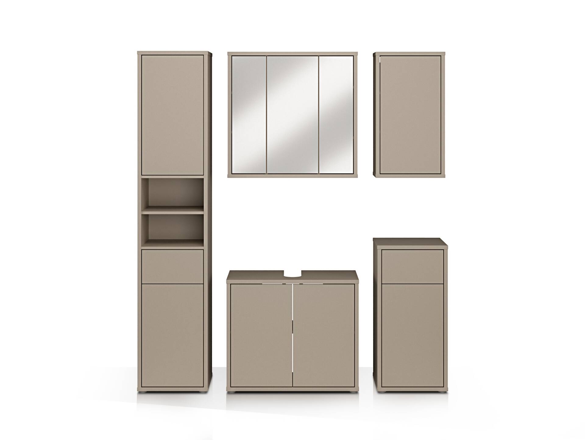 ADIAGO SPA Badezimmerset, Material Dekorspanplatte, taupe 