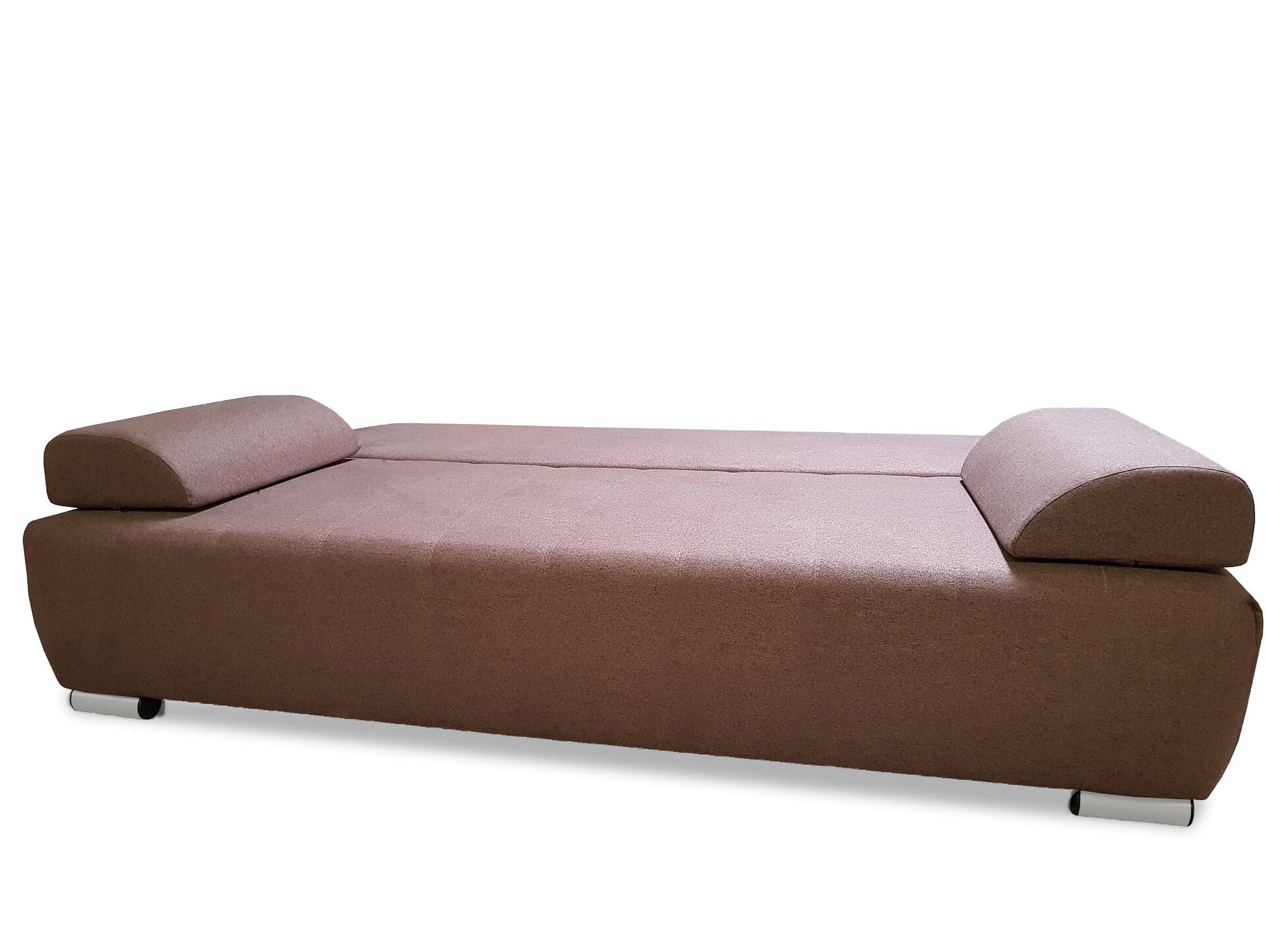 AMIR Schlafsofa mit Bettkasten, Stoffbezug dunkelbraun/beige