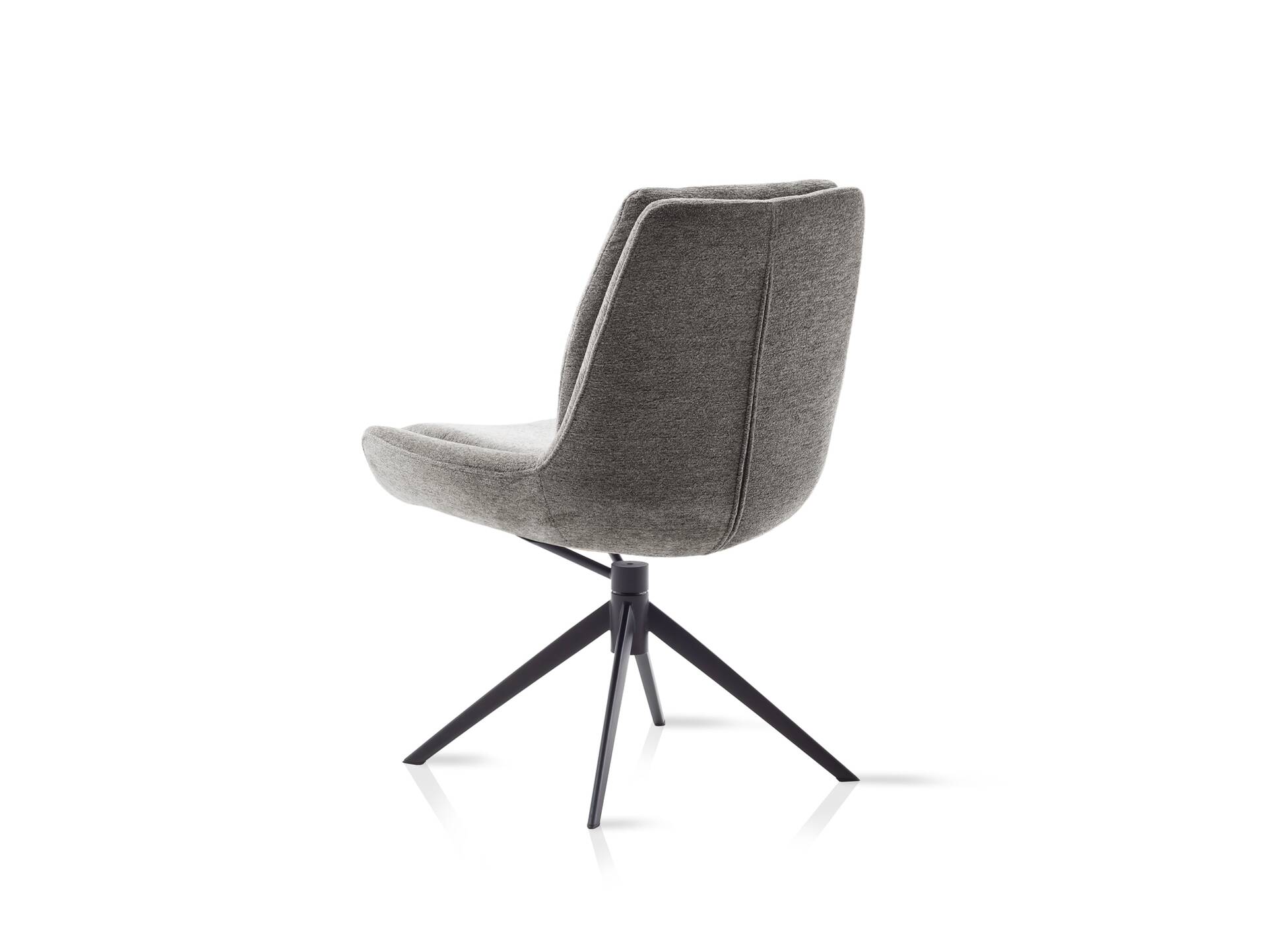 ALESSIO Schalenstuhl II, Material Stoff / Gestell: Metall oder Massivholz Metall schwarz