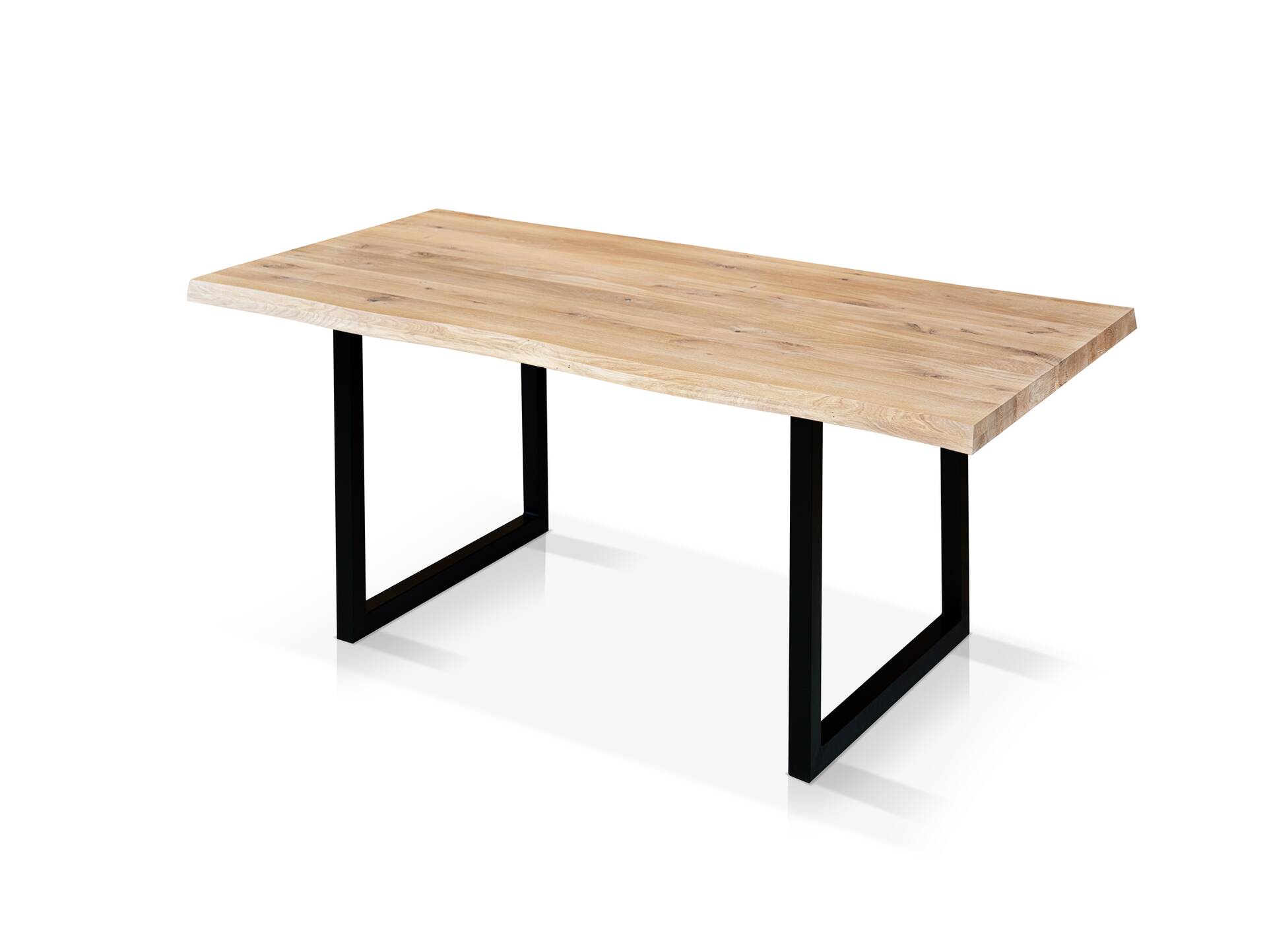 MABON Esstisch 200x100 cm, Material Massivholz, Eiche geölt Baumkante 