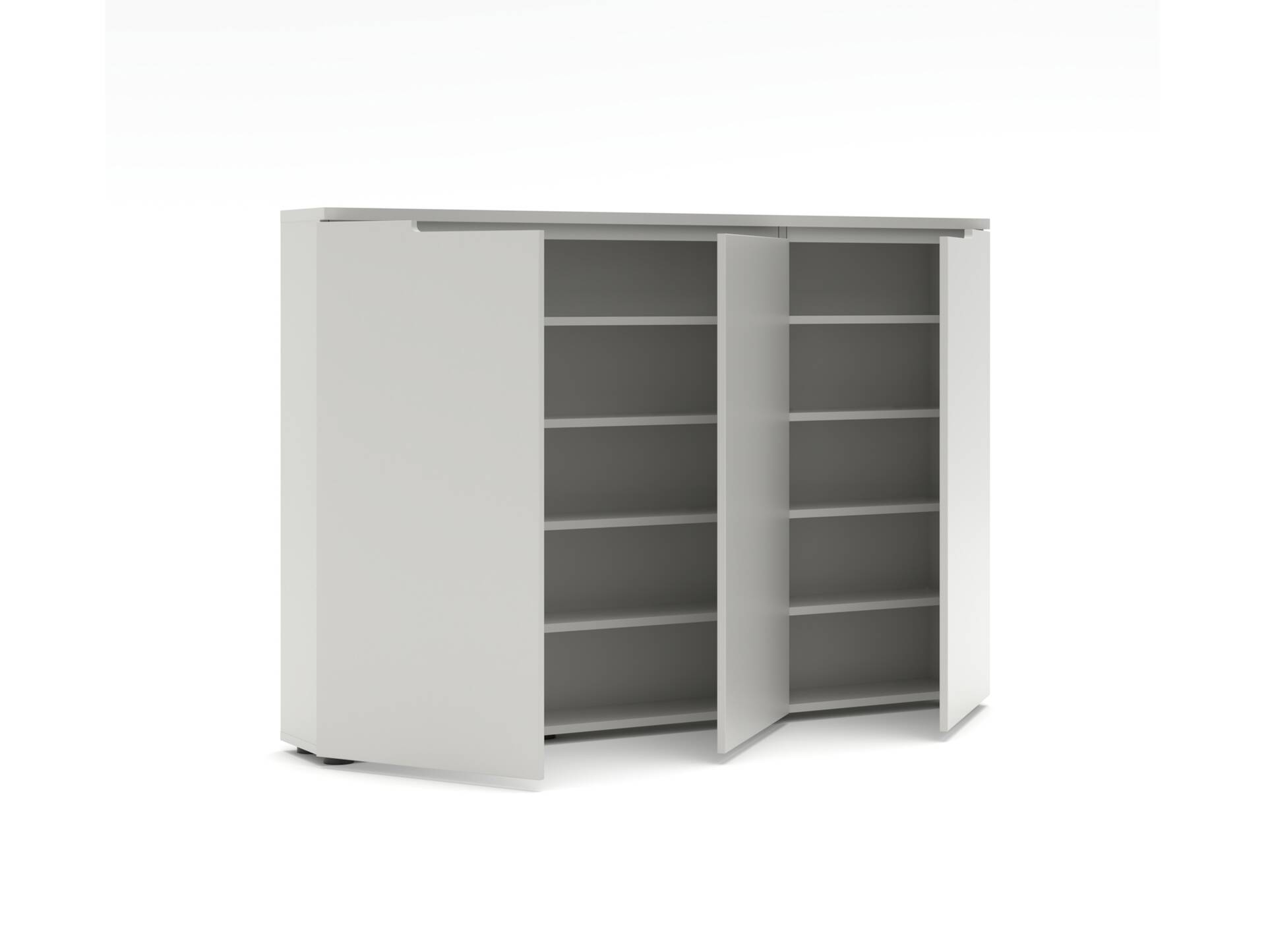 BUDAPEST Schuhschrank II, Material Dekorspanplatte, lichtgrau 
