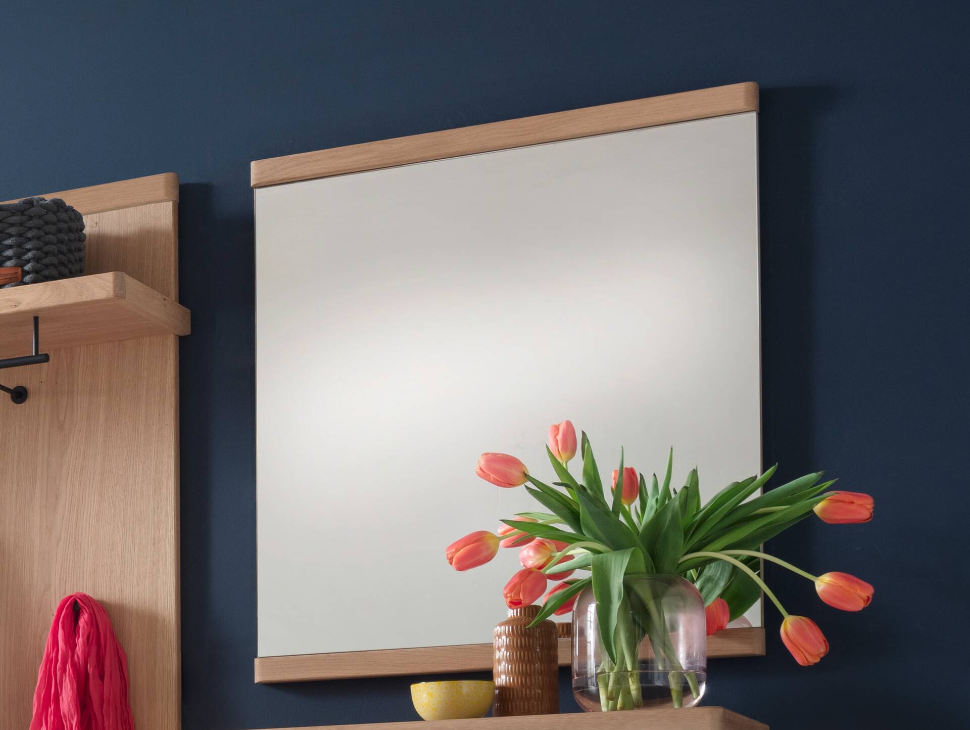 BRINSTONE Garderobenspiegel, Material Spanplatte, Eiche Bianco furniert 