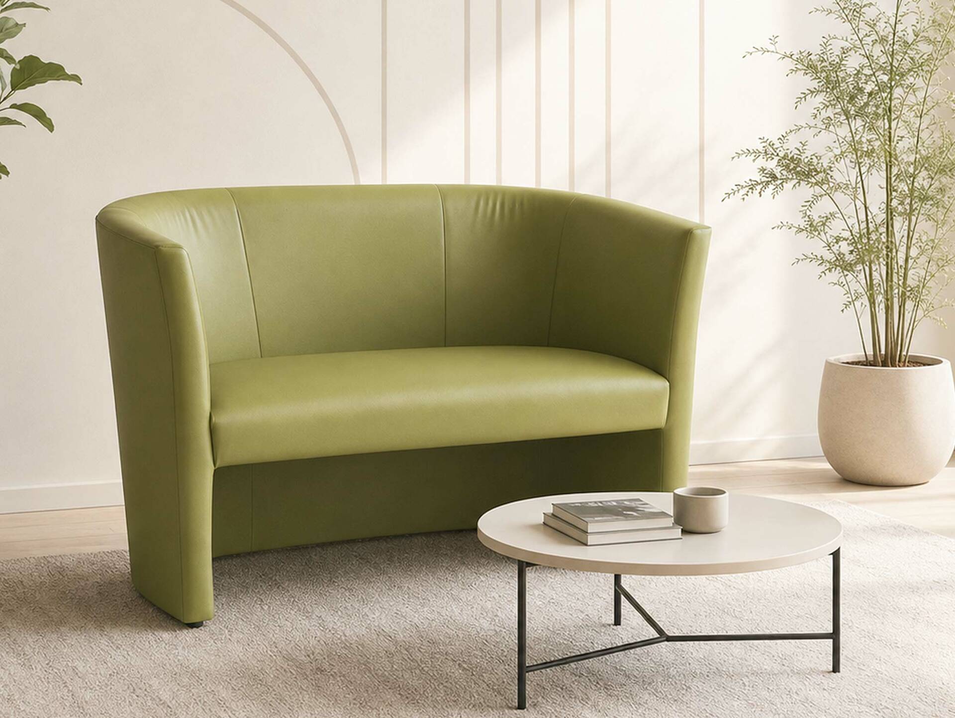 CHARLY DUO Cocktailsessel / Sessel, Material Kunstleder grün