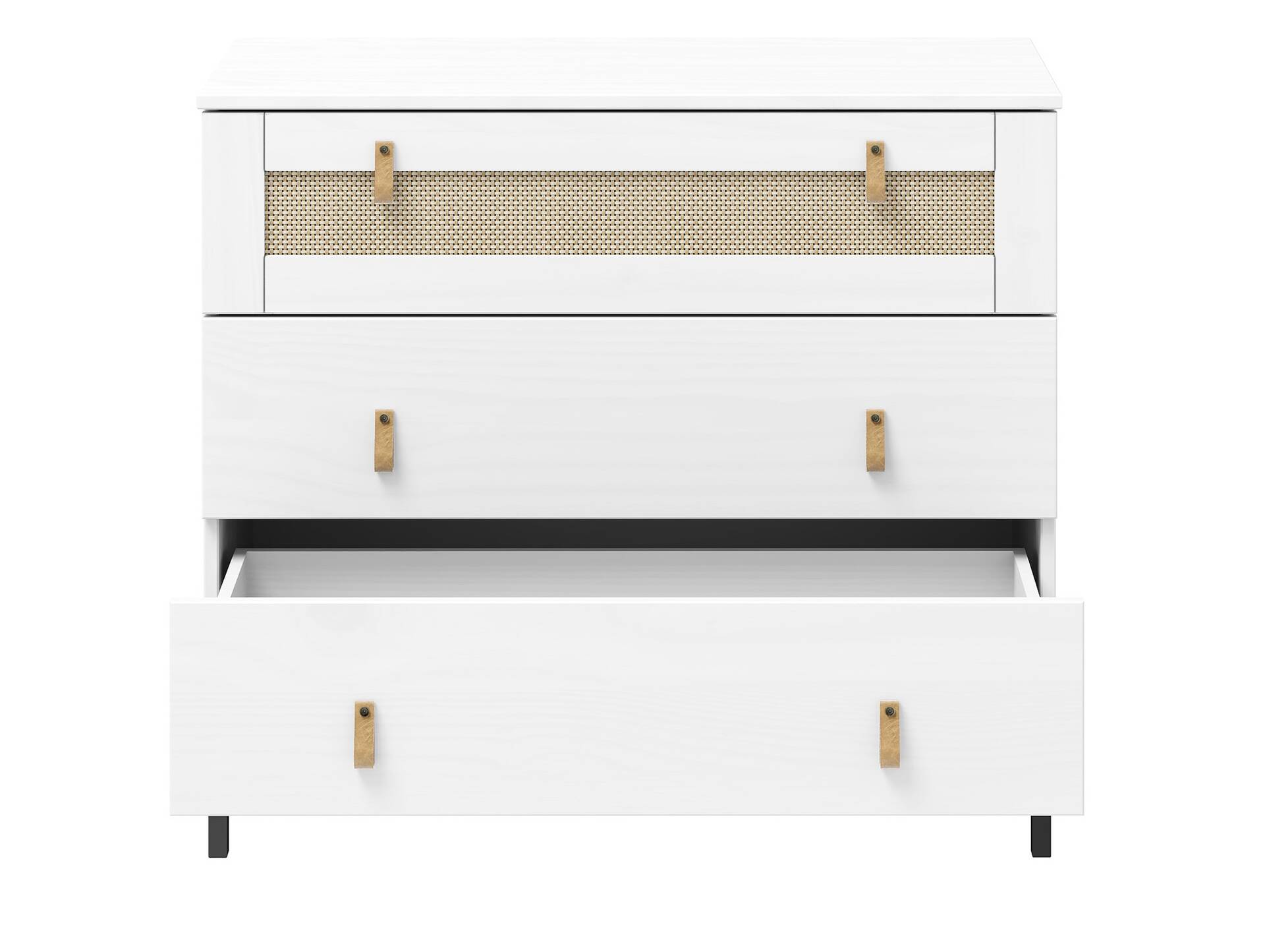 CINOY Sideboard I, Material Massivholz, Kiefer lackiert weiss