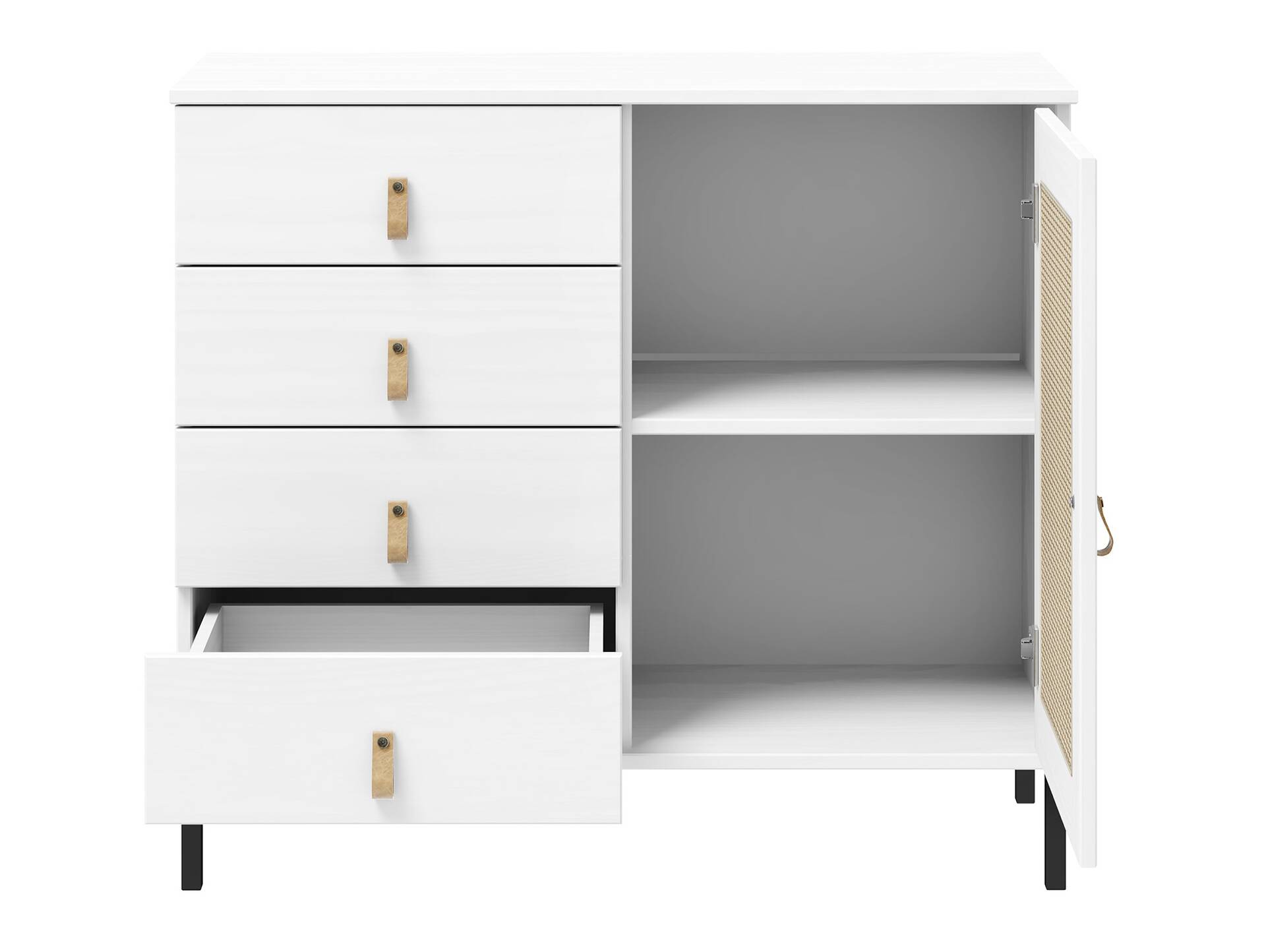 CINOY Sideboard II, Material Massivholz, Kiefer lackiert weiss