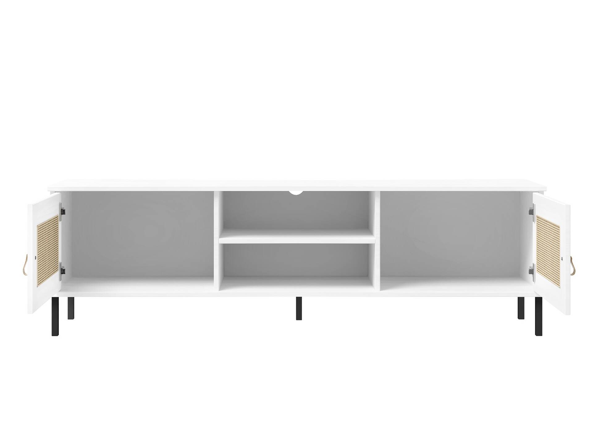 CINOY TV-Board II, Material Massivholz, Kiefer lackiert weiss