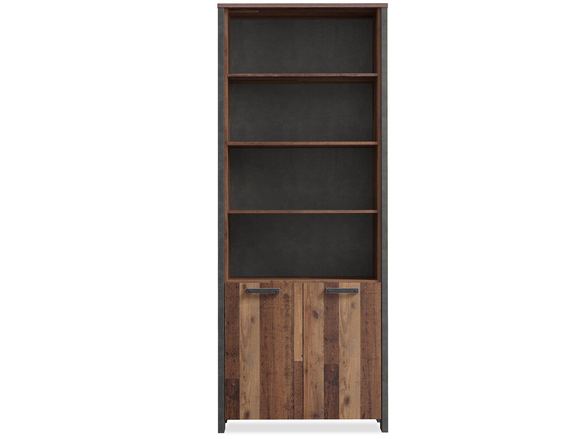 CASSIA Büroschrank 2 Türen, Material Dekorspanplatte, Old Wood Vintage/betonfarbig 