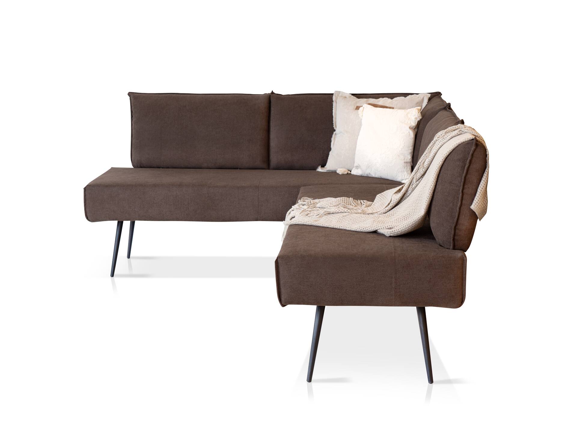 SANTON Eckbank, Material Stoffbezug 147 x 167 cm | braun