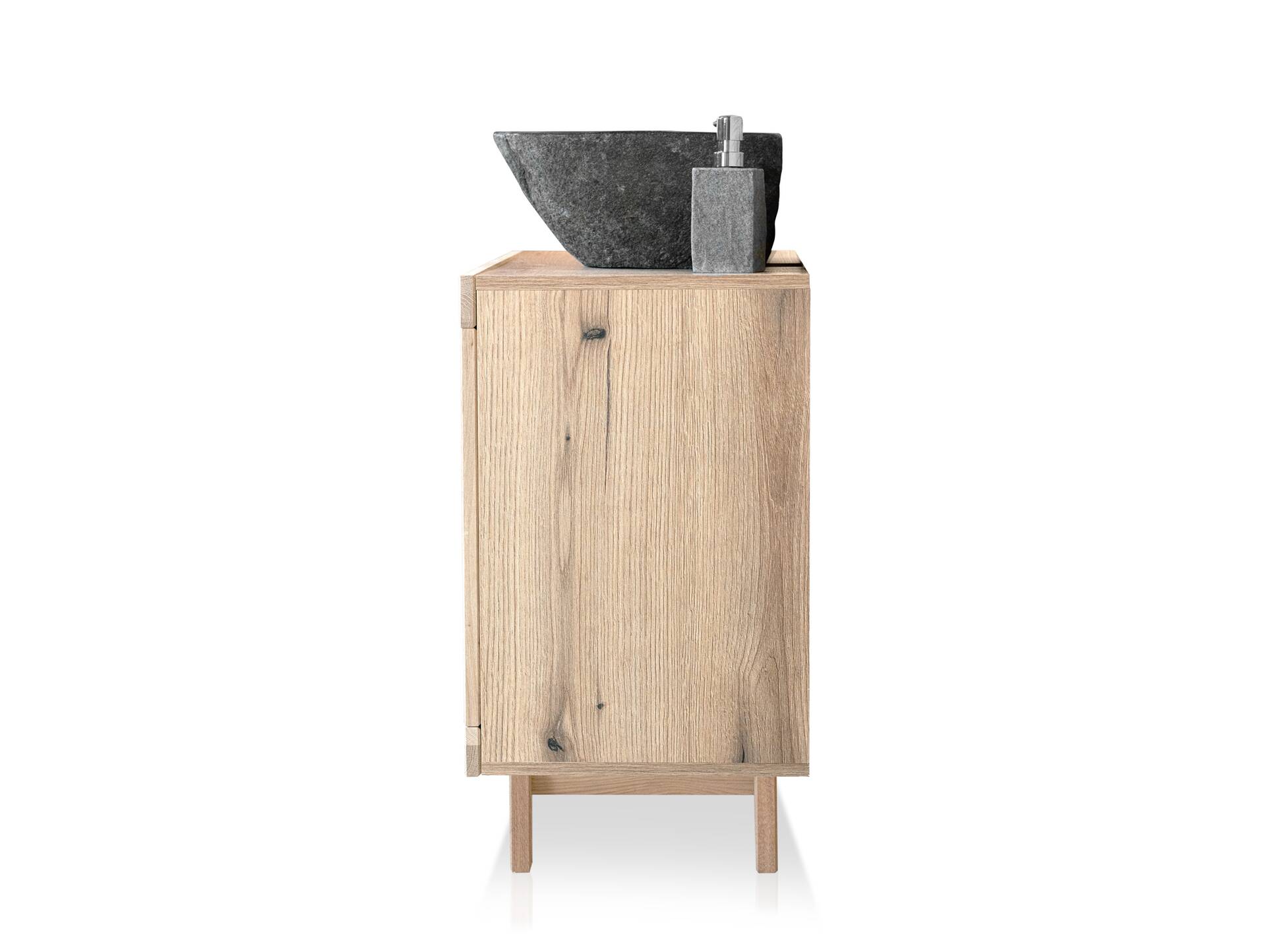 OZEANA Waschbeckenunterschrank II, Material teilmassiv Eiche