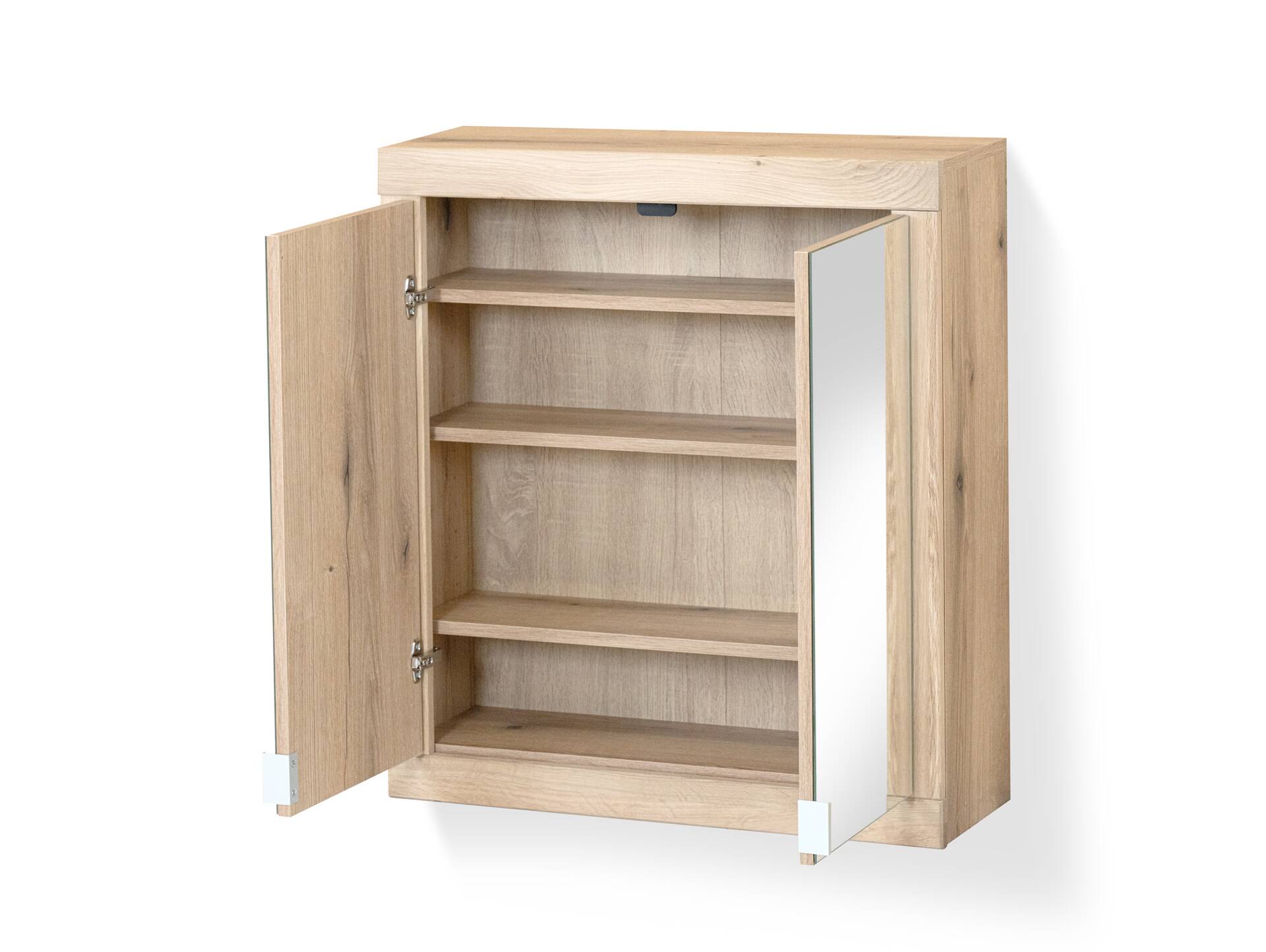 OZEANA Spiegelschrank fürs Badezimmer, Material teilmassiv Eiche