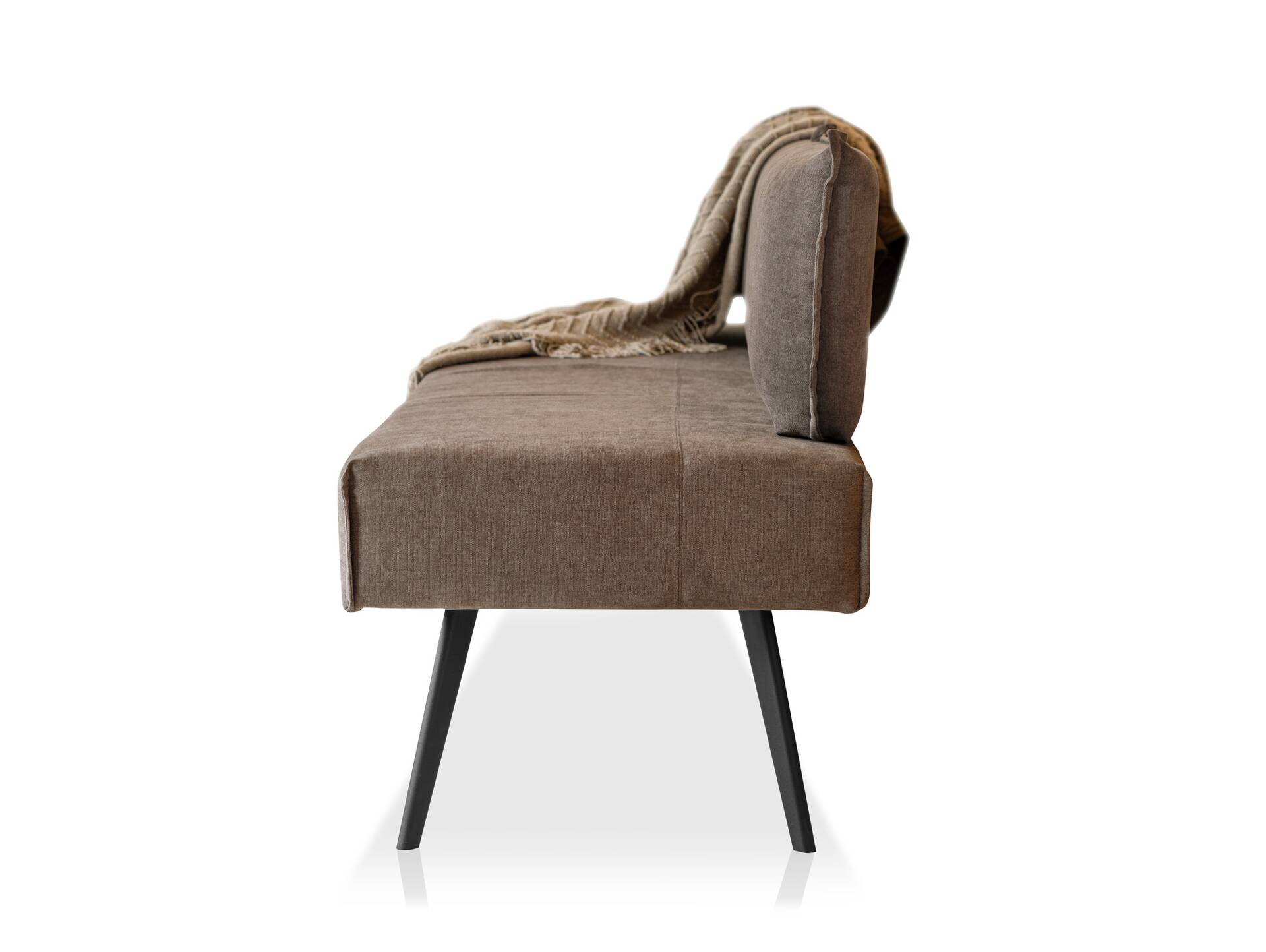 SANTON Sitzbank, Material Stoffbezug 190 cm | braun | mit Rückenlehne