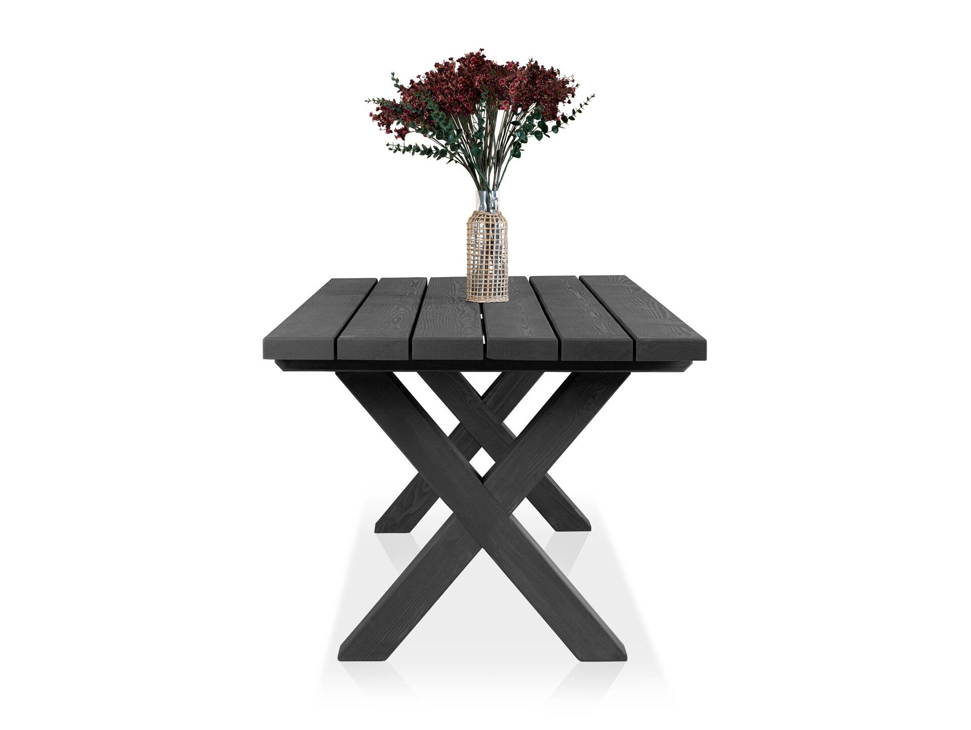 CANCUN PLUS Esstisch / Gartentisch, Material Massivholz, Lärche 200 x 100 cm | Grau