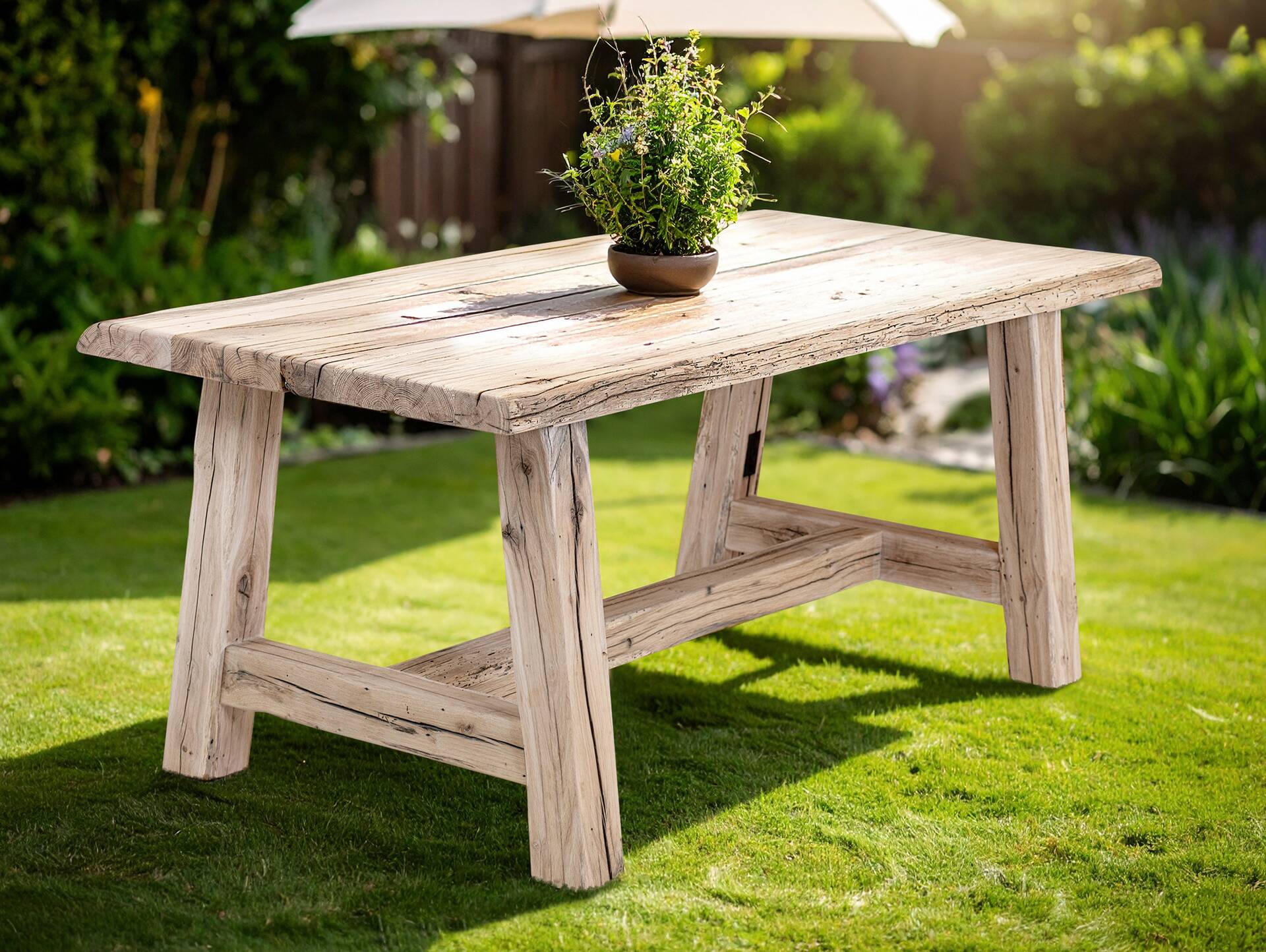 RITTERTAFEL Garnitur, Material Massivholz, Altholz natur 