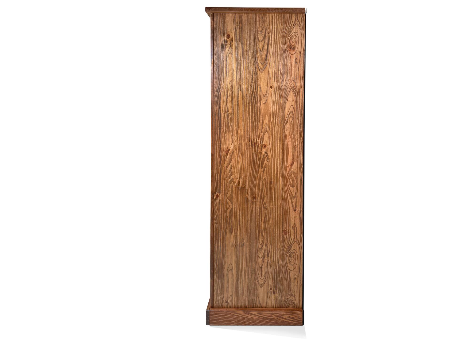 EVERGLADE Kleiderschrank, Material Massivholz, Kiefer eichefarbig 3-türig 