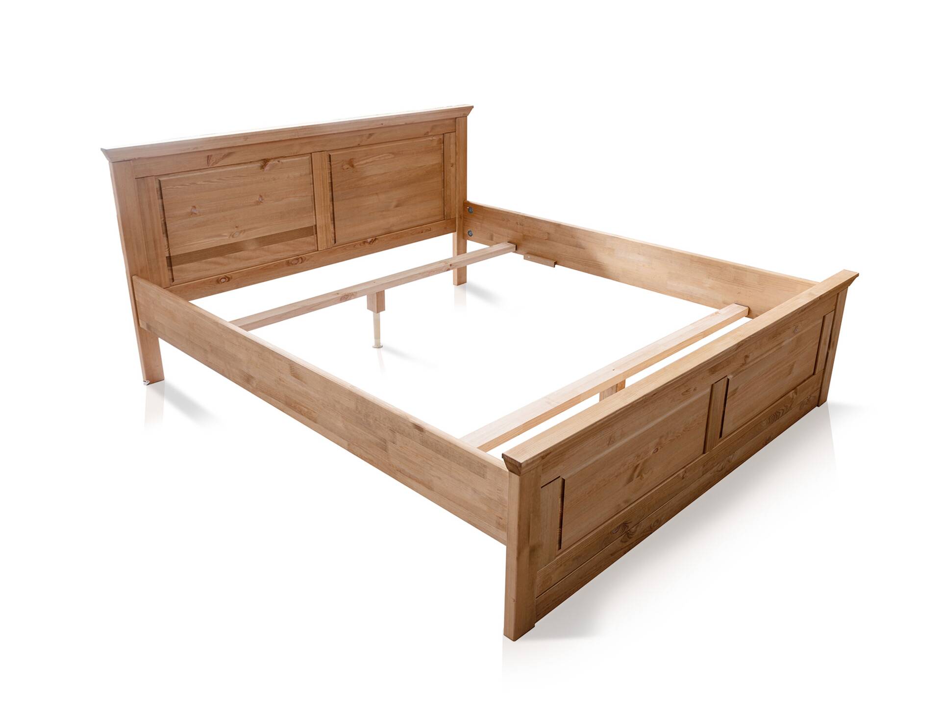 PALERMO Doppelbett 180x200 cm, Material Massivholz, Kiefer eichefarbig gebeizt 