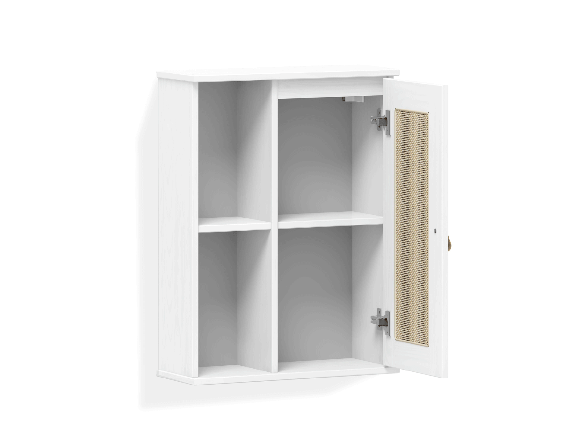 CINOY Hängeelement fürs Badezimmer, Material Massivholz, Kiefer lackiert weiss
