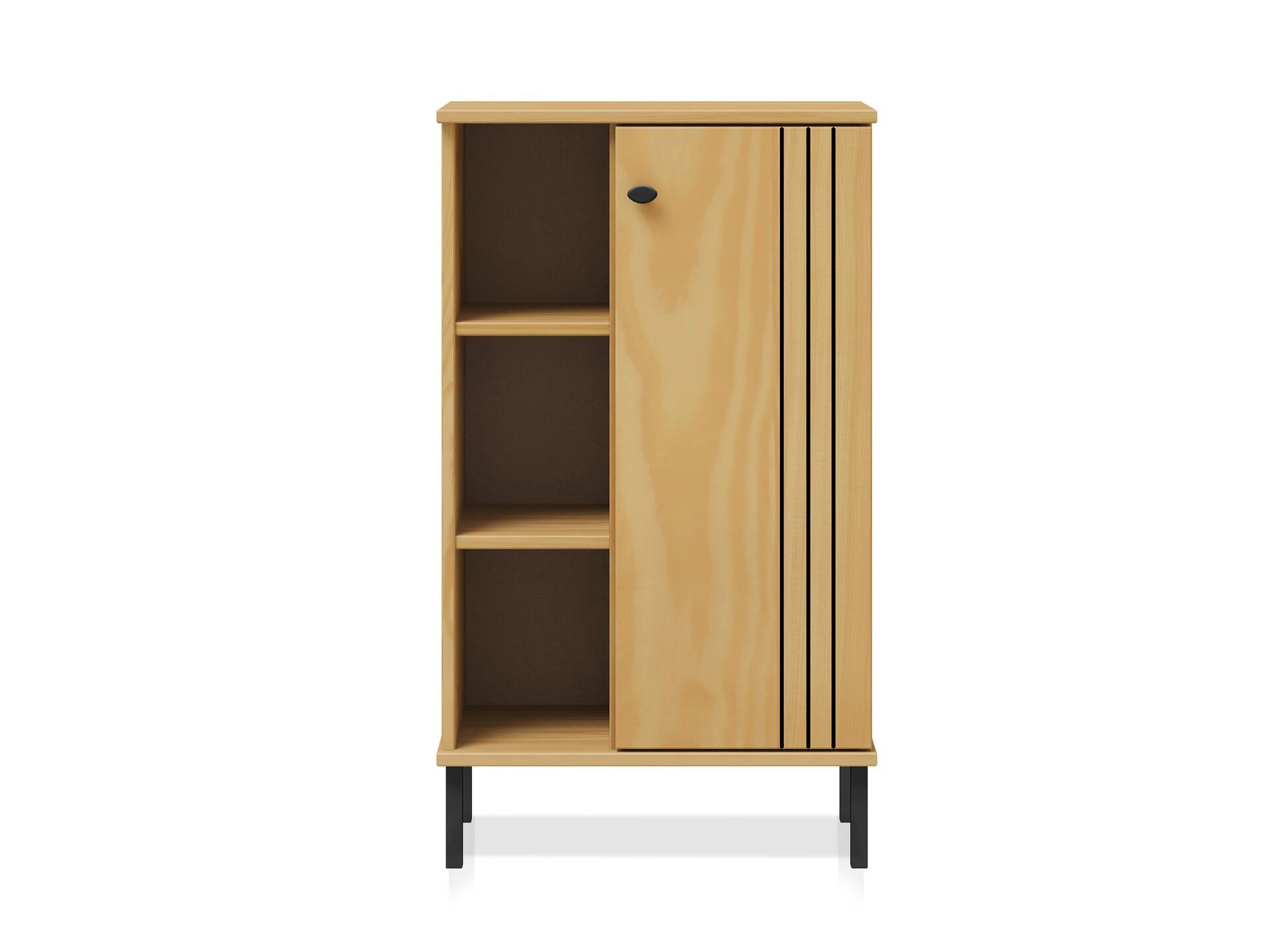 AYKO Regal II fürs Badezimmer,  Material Massivholz, Kiefer eichefarbig lackiert 