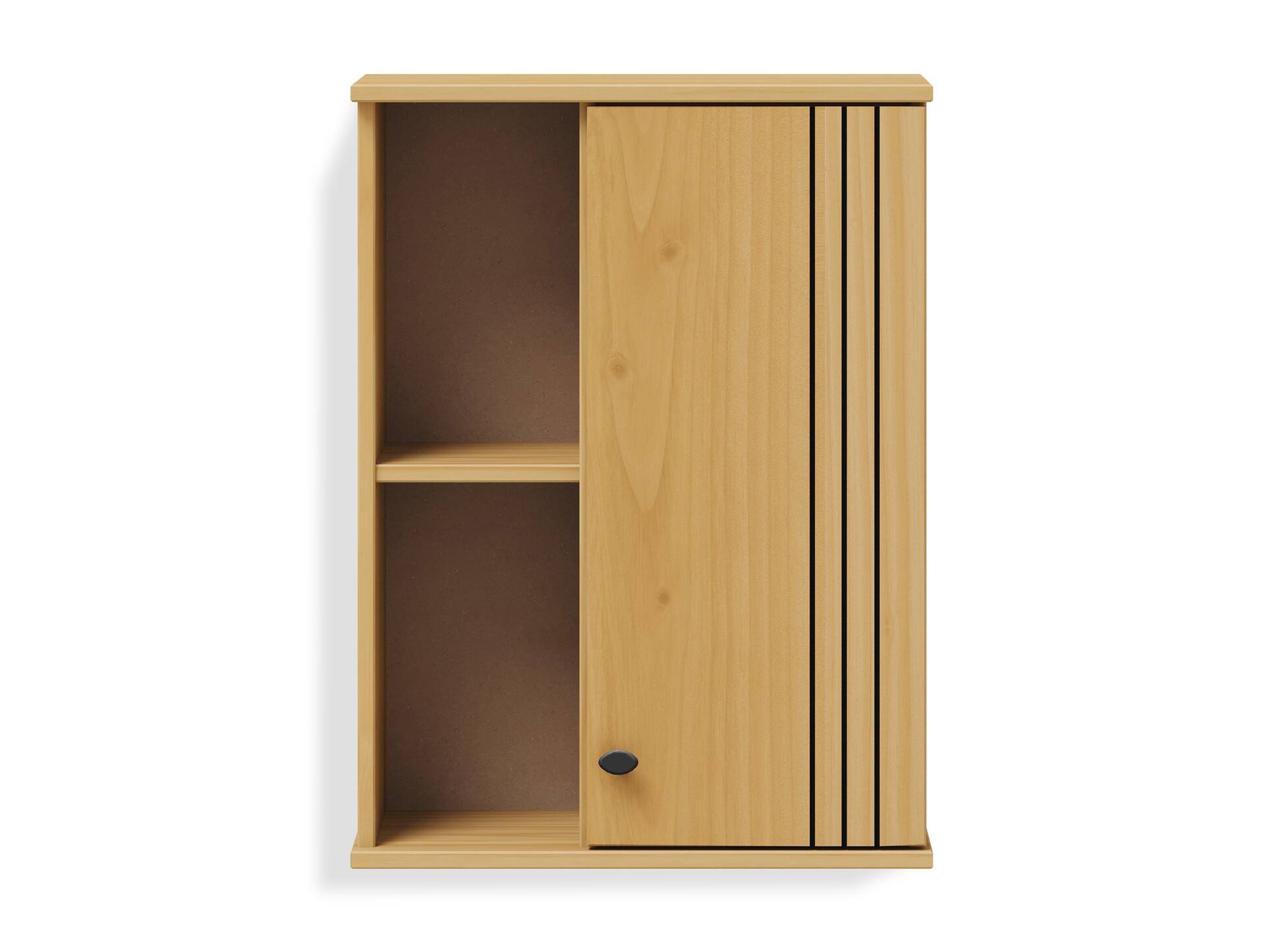 AYKO Hängeelement fürs Badezimmer, Material Massivholz, Kiefer eichefarbig lackiert 