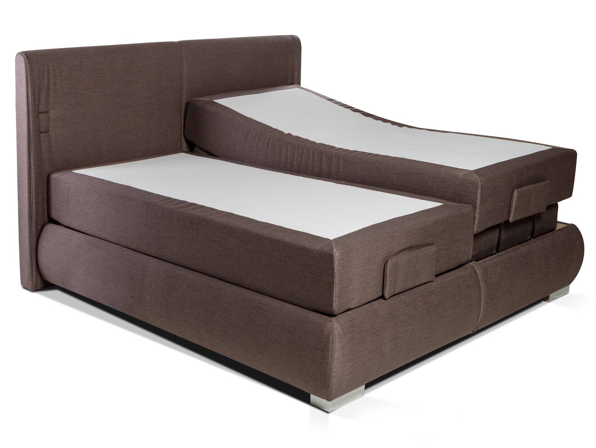 GALVARO elektrisches Boxspringbett / Doppelbett mit Motor 180 x 200 cm | Braun