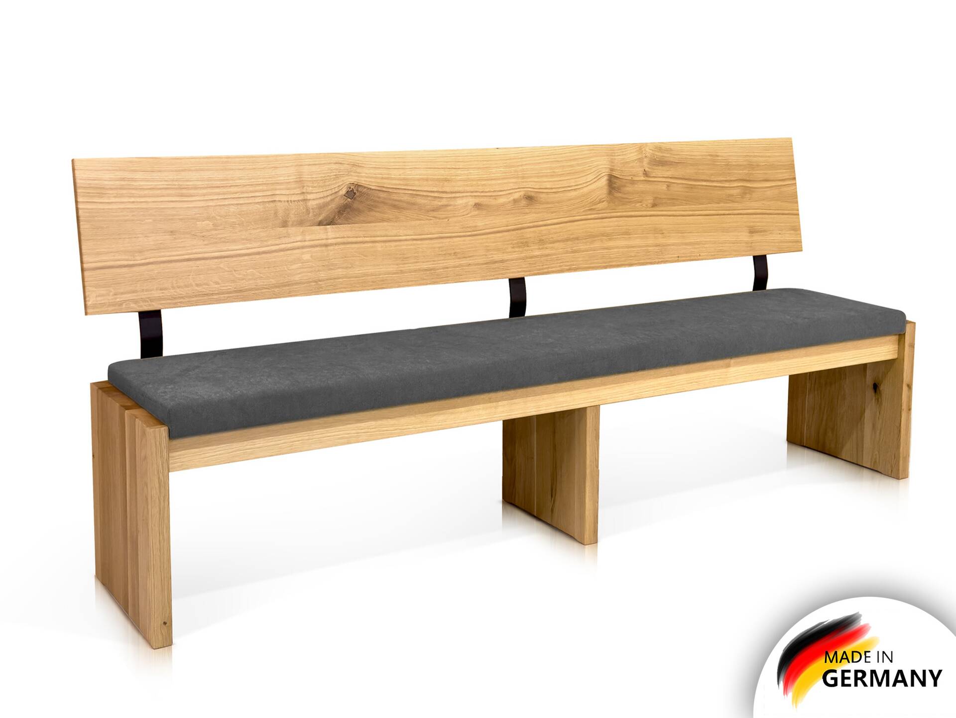 GENIA Esstischbank Sitzbank nach Maß, Material Kunstleder/Massivholz 