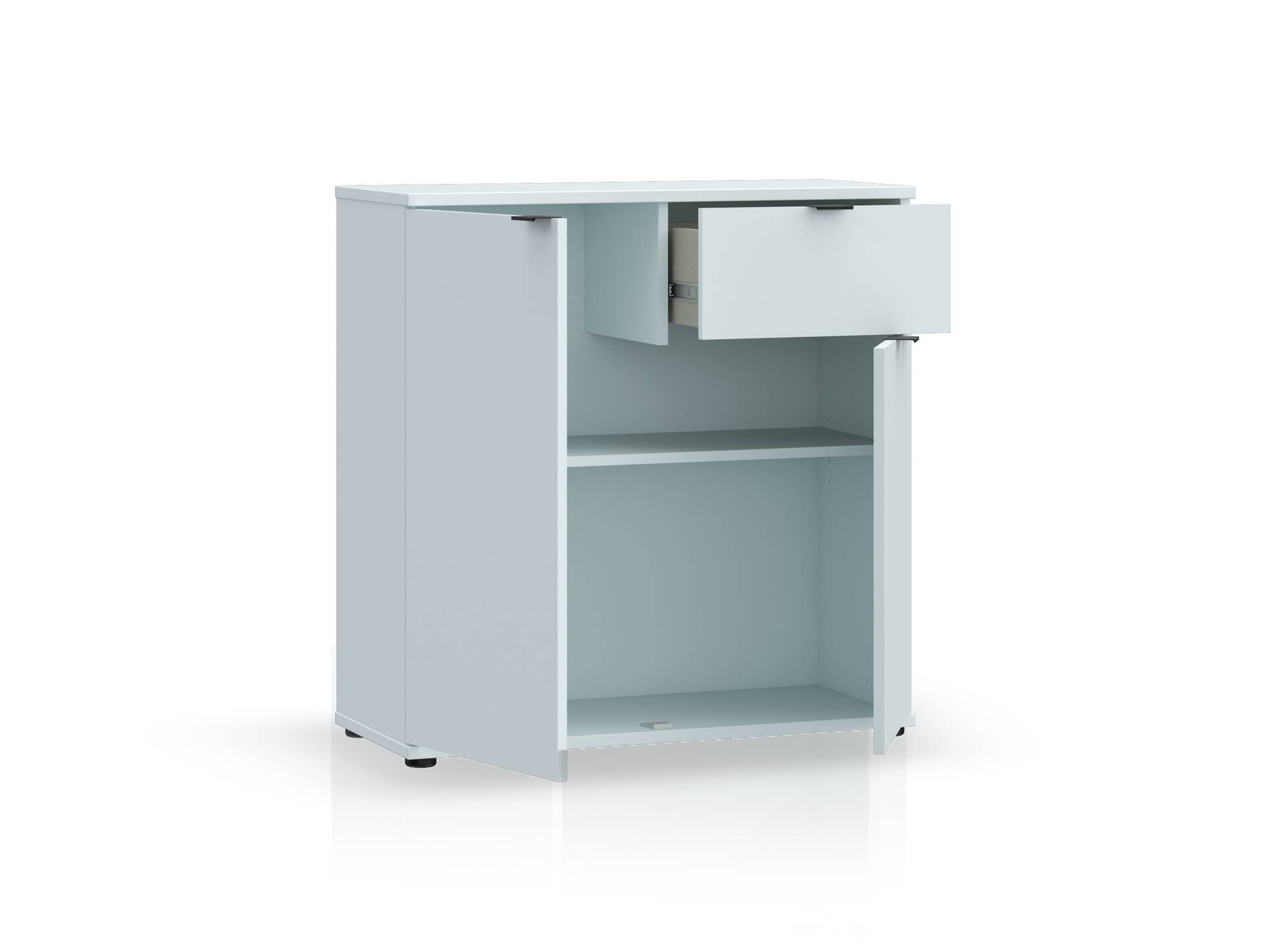 GINNY Kommode II, Material Spanplatte Hellgrau