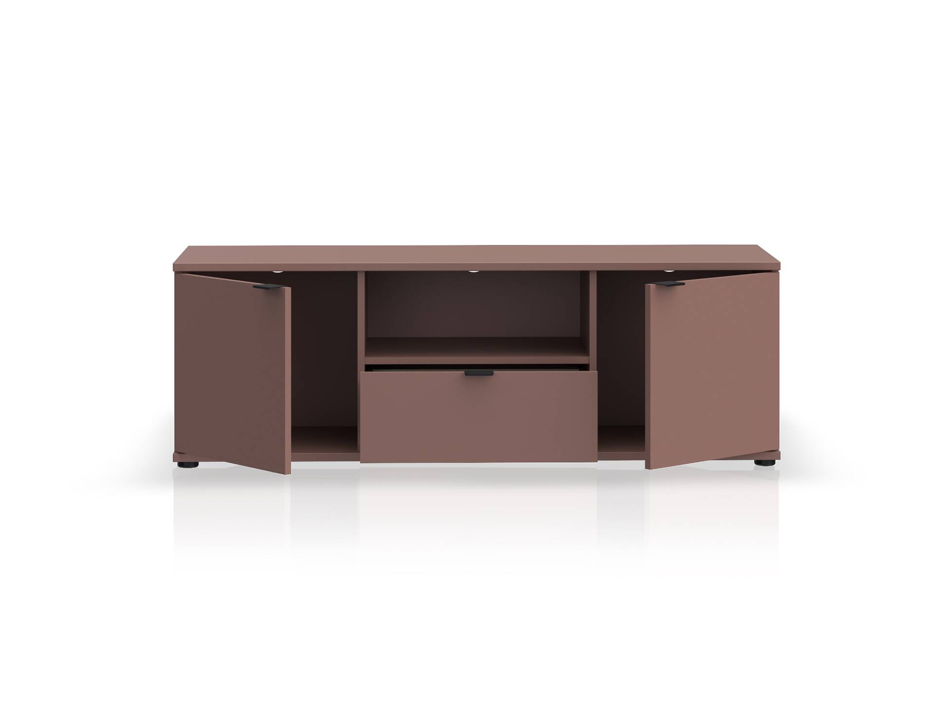 GINNY TV-Board, Material Spanplatte Terracotta