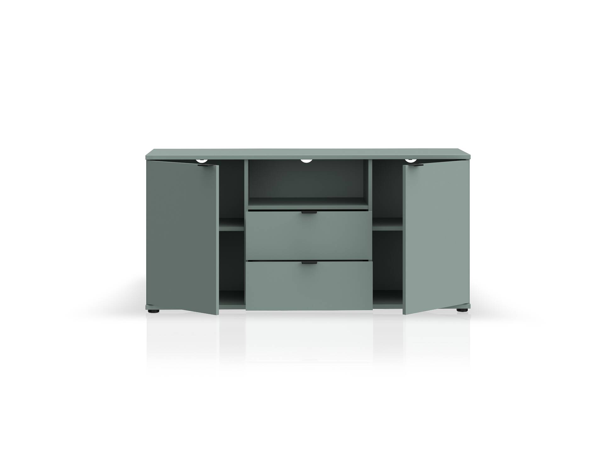 GINNY TV-Unterschrank, Material Spanplatte Salbei