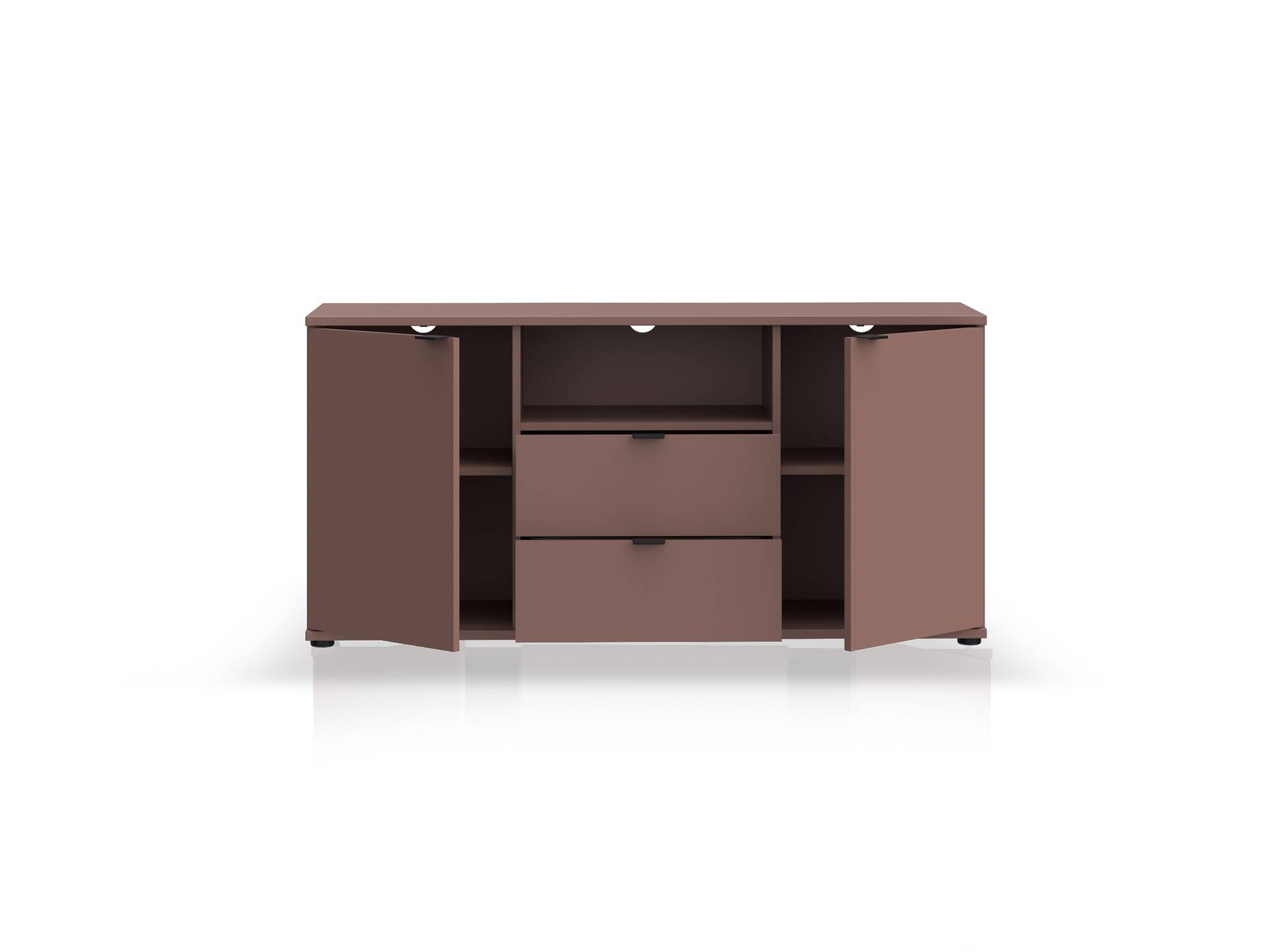 GINNY TV-Unterschrank, Material Spanplatte Terracotta
