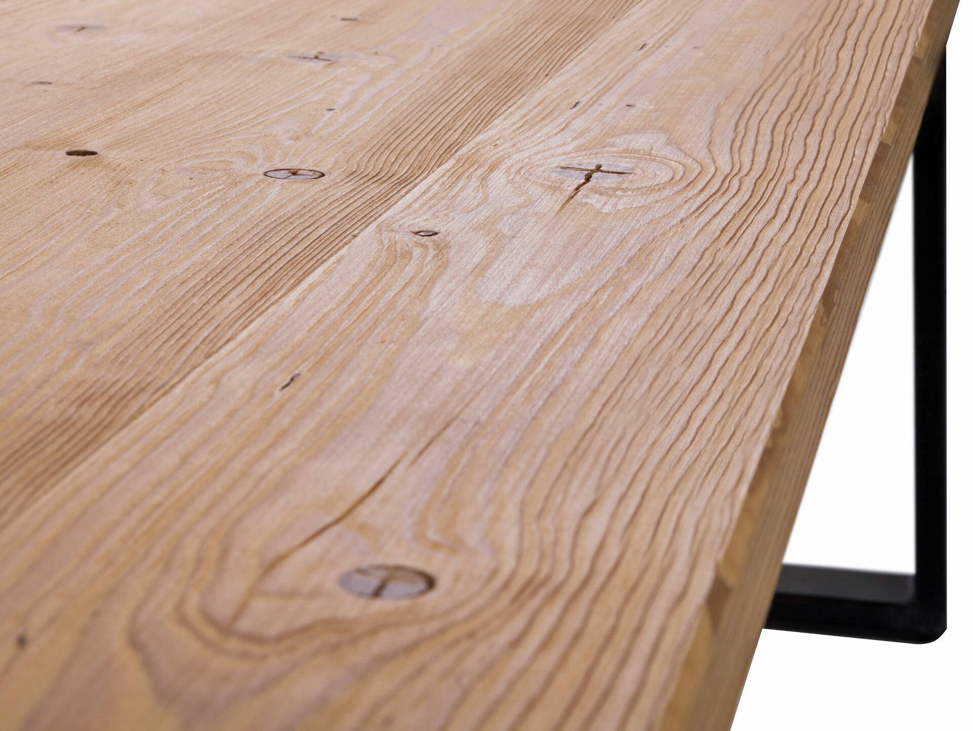 CURBY Eckbank, rustikale Altholzoptik, Material Massivholz, Fichte gebürstet 167 x 288 cm | natur | ohne Sitzkissen