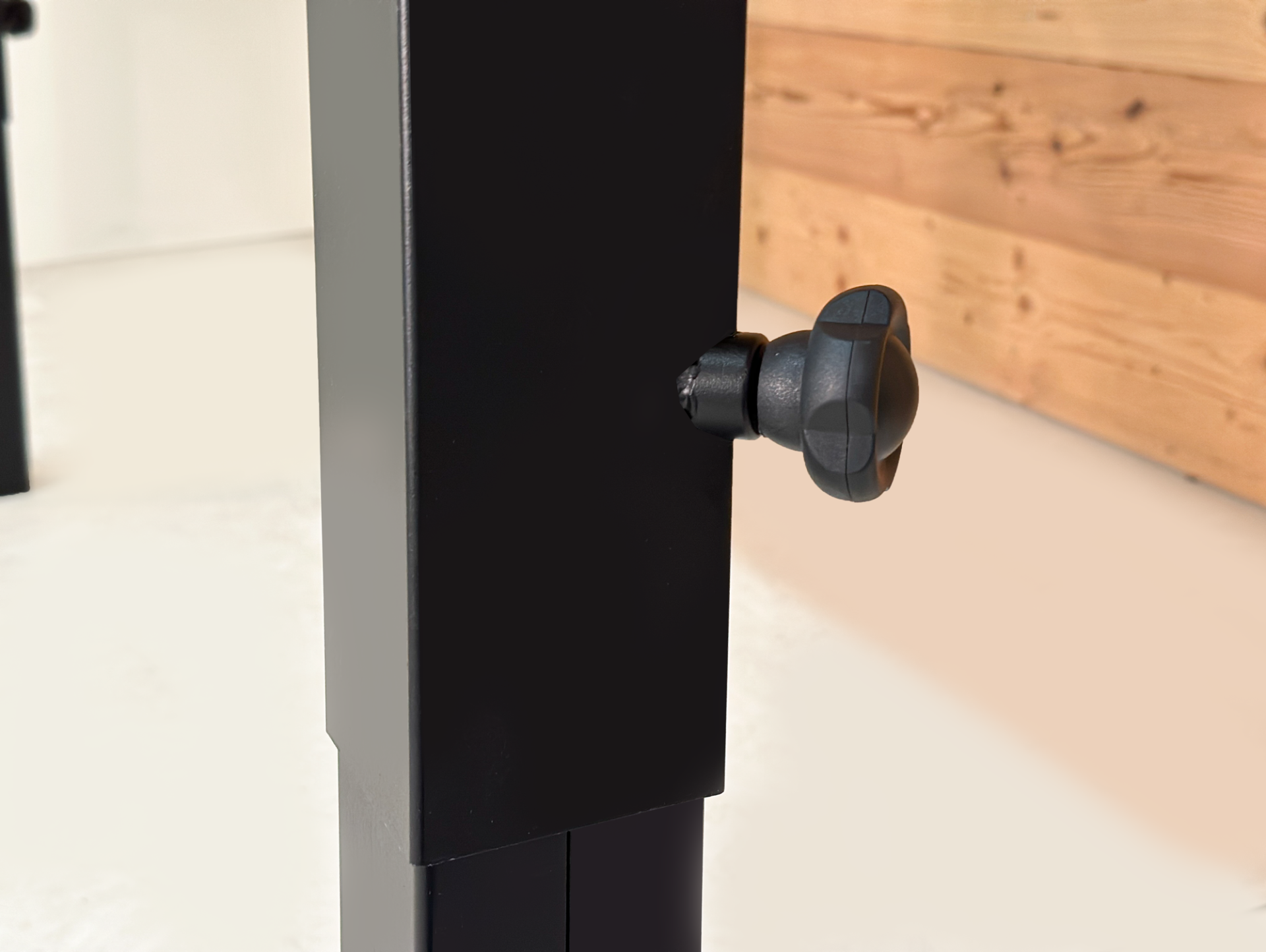 Klappbares Tischgestell/Biertischgestell für DIY Gartentisch, Material Metall, Schwarz matt lackiert 80 cm | höhenverstellbar