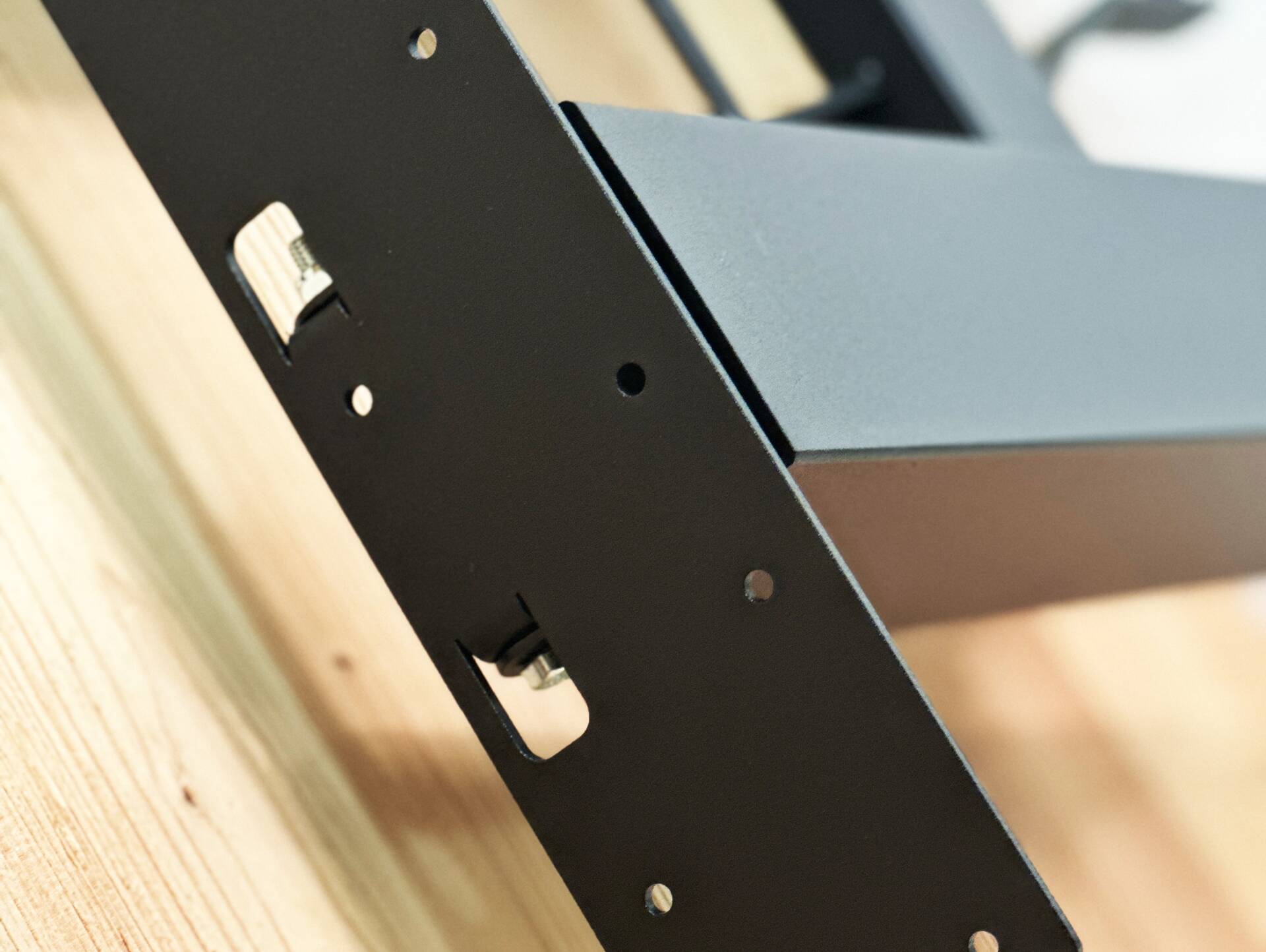 Klappbares Tischgestell/Biertischgestell für DIY Gartentisch, Material Metall, Schwarz matt lackiert 60 cm | nicht höhenverstellbar