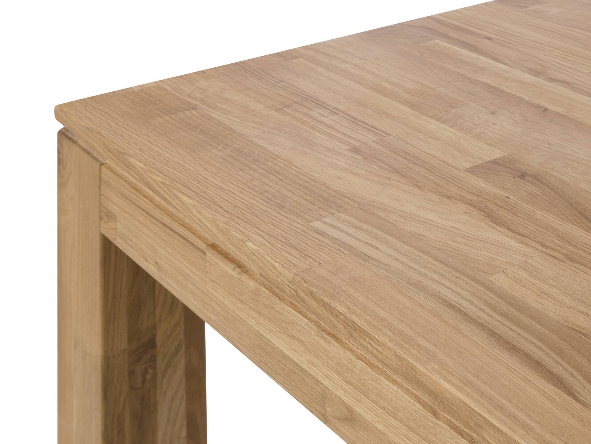 EMILION Esstisch, Material Massivholz, lackiert Eiche | 120 x 80 cm