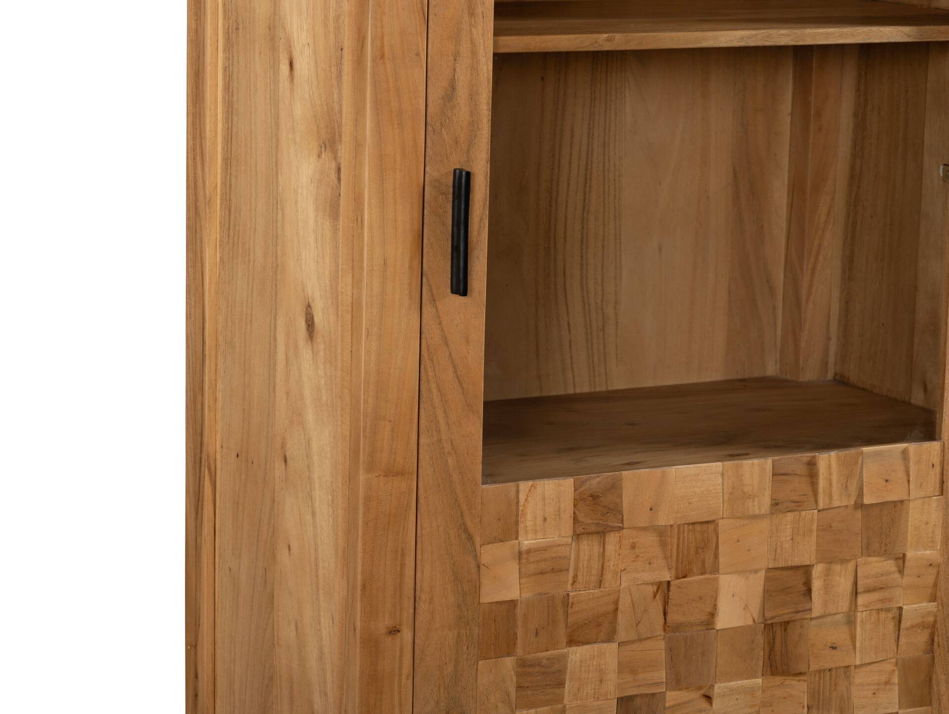 KAIRO Vitrine, Material Massivholz, Akazie massiv honigfarben 