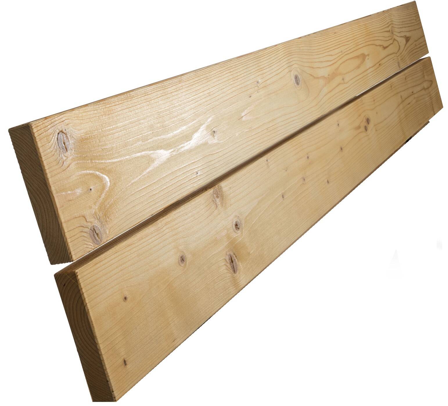 CURBY Kufenbett mit Kopfteil, Material Massivholz, rustikale Altholzoptik, Fichte, Kufen schwarz 120 x 200 cm | natur