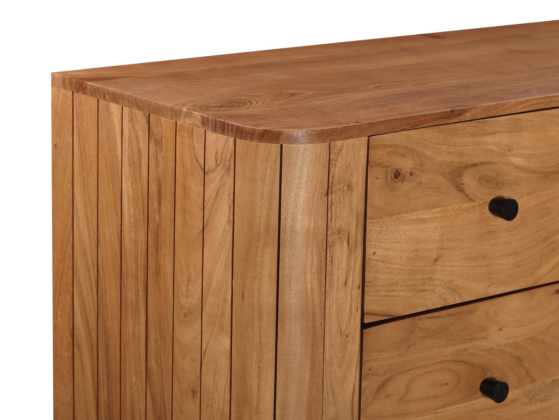 LINARO Kommode I, Material Massivholz, Akazie massiv honigfarben 