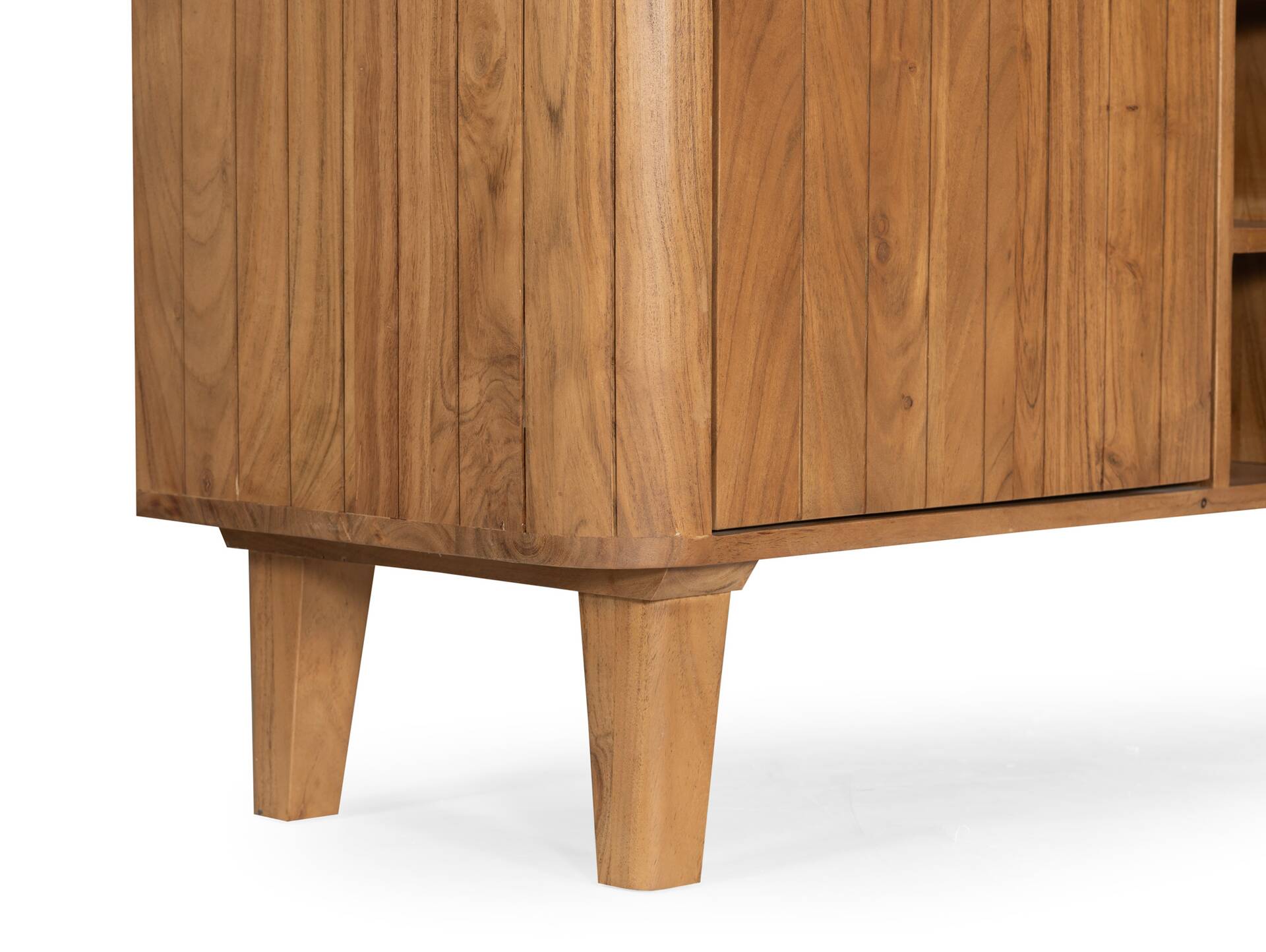 LINARO Highboard, Material Massivholz, Akazie massiv honigfarben 