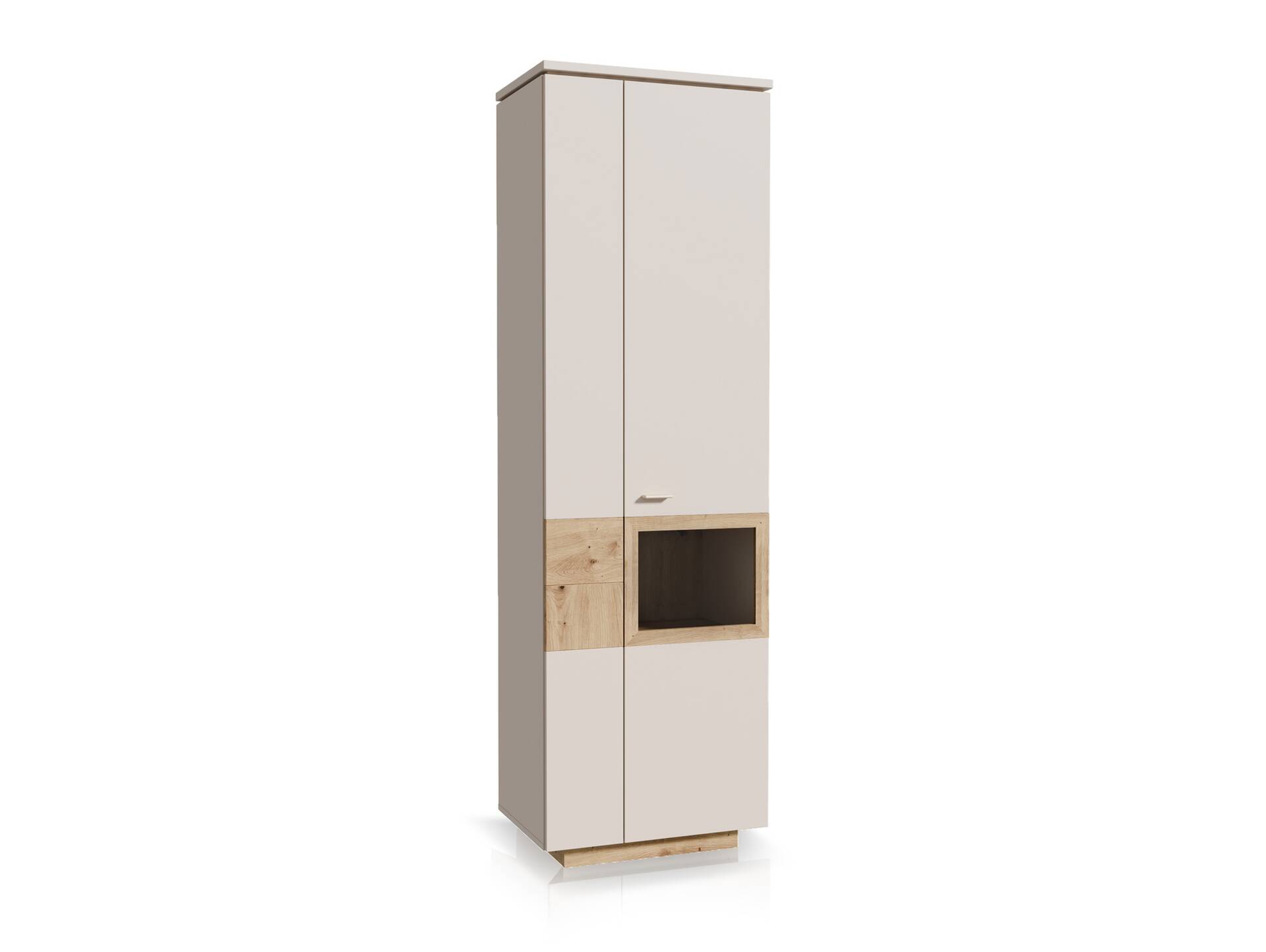 LEANDRO Vitrine, Material Spanplatte, Dekor Sand/Artisan Eichefarbig 