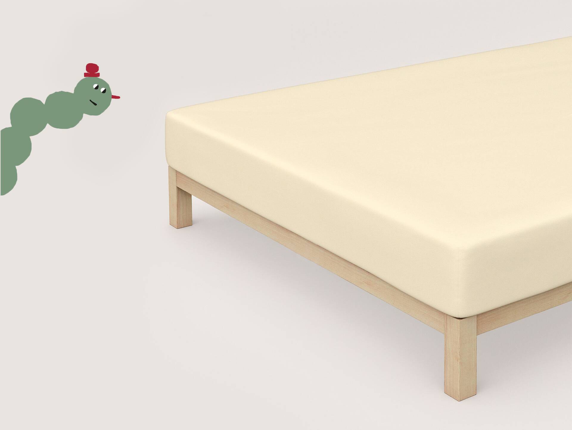 Schlafgut MINI Spannbetttuch/Spannbettlaken für Baby-Matratze, 60x120 - 140x70 cm,100% Baumwolle Hellgelb