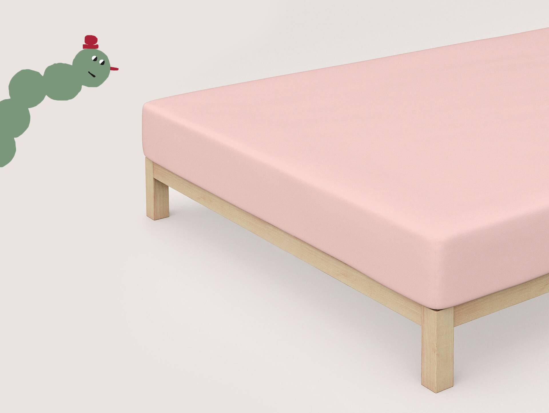 Schlafgut MINI Spannbetttuch/Spannbettlaken für Baby-Matratze, 60x120 - 140x70 cm,100% Baumwolle Rosa