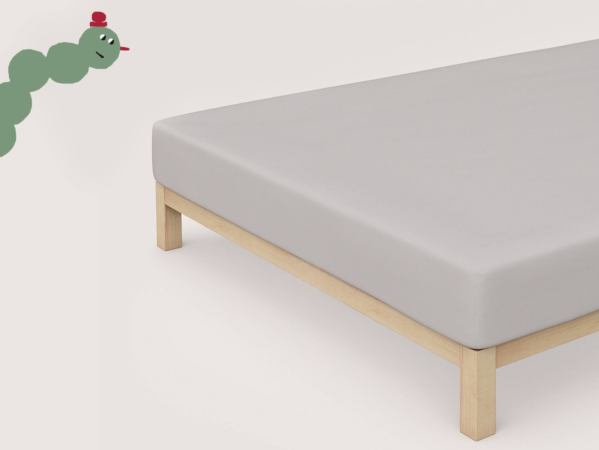 Schlafgut MINI Spannbetttuch/Spannbettlaken für Baby-Matratze, 60x120 - 140x70 cm,100% Baumwolle Hellgrau