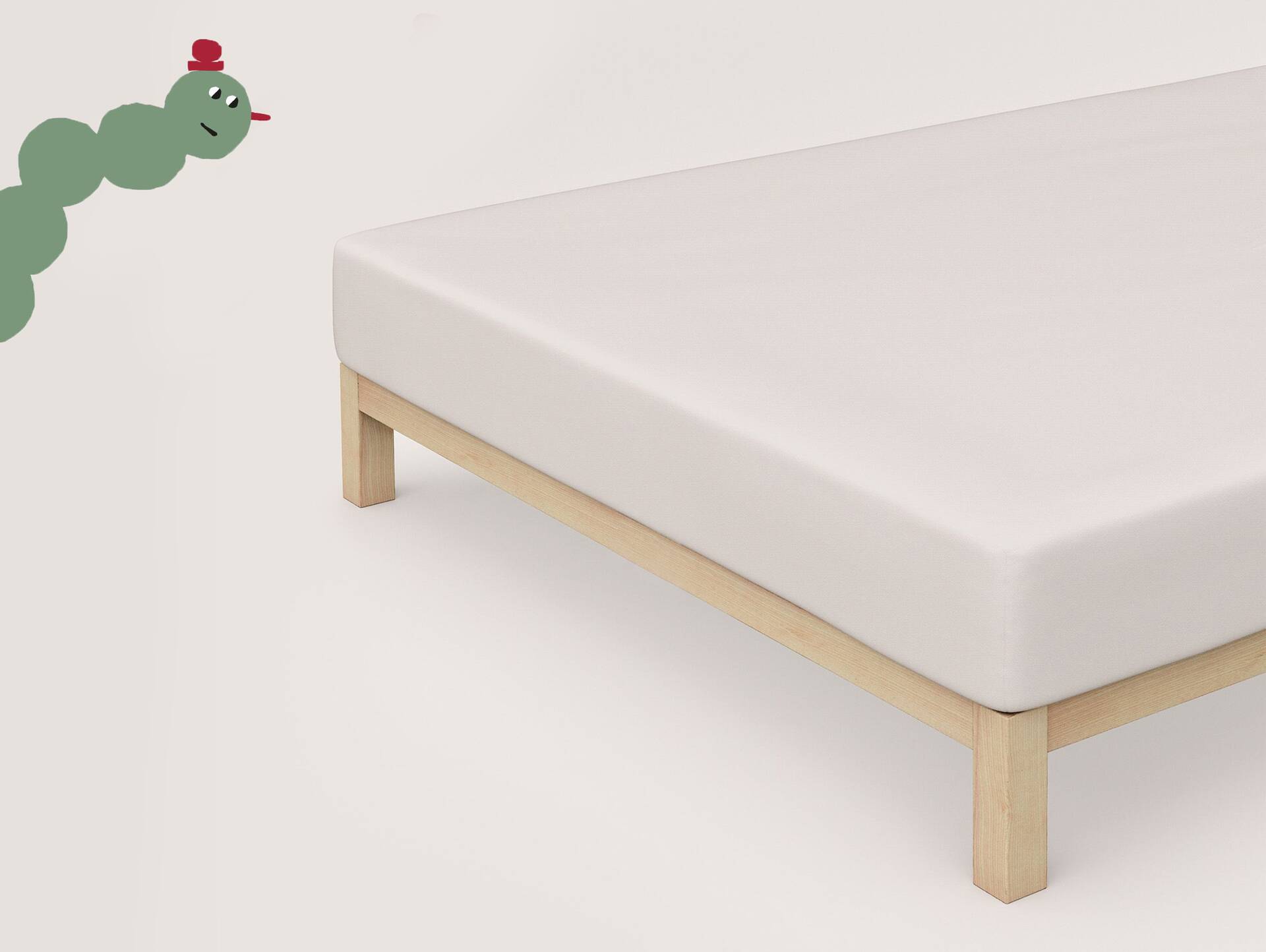 Schlafgut MINI Spannbetttuch/Spannbettlaken für Baby-Matratze, 60x120 - 140x70 cm,100% Baumwolle Beige