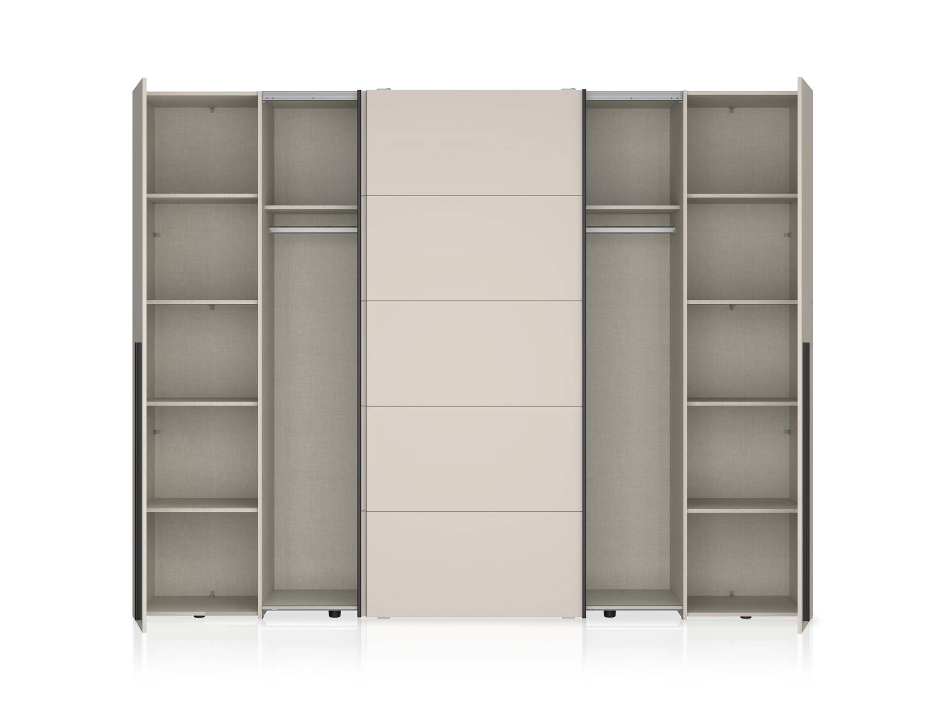 NEILA Drehtüren-/Schiebetürenschrank, Material Dekorspanplatte sand