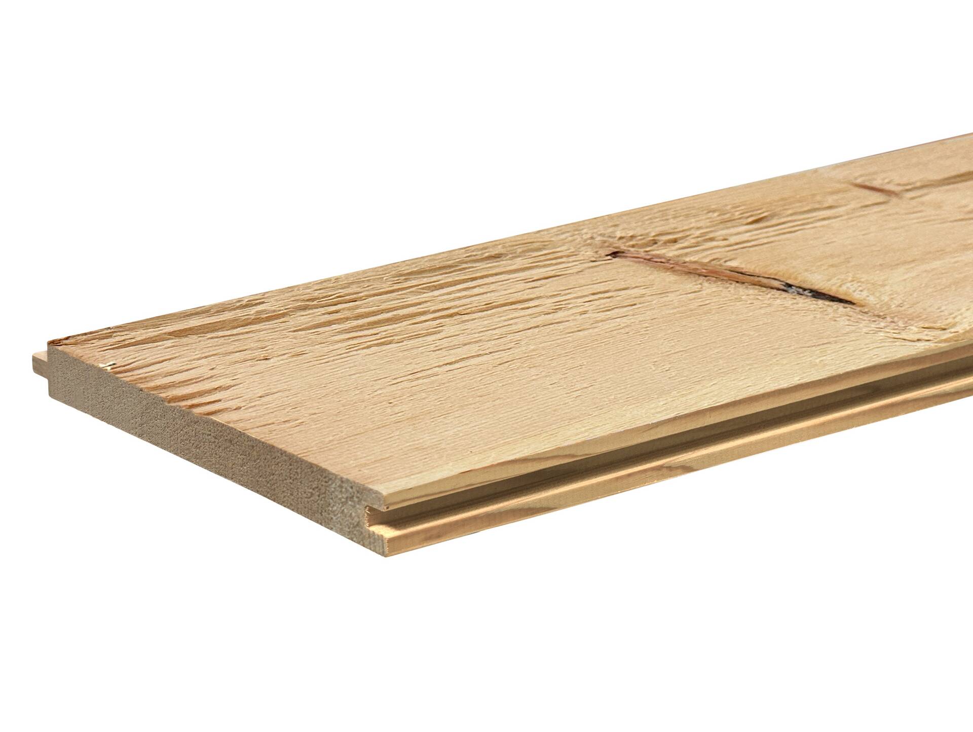 Nut- und Federbretter, Zirbe natur gehackt/gebürstet, Material Massivholz 0.5 Meter | 8 cm | 2-seitig