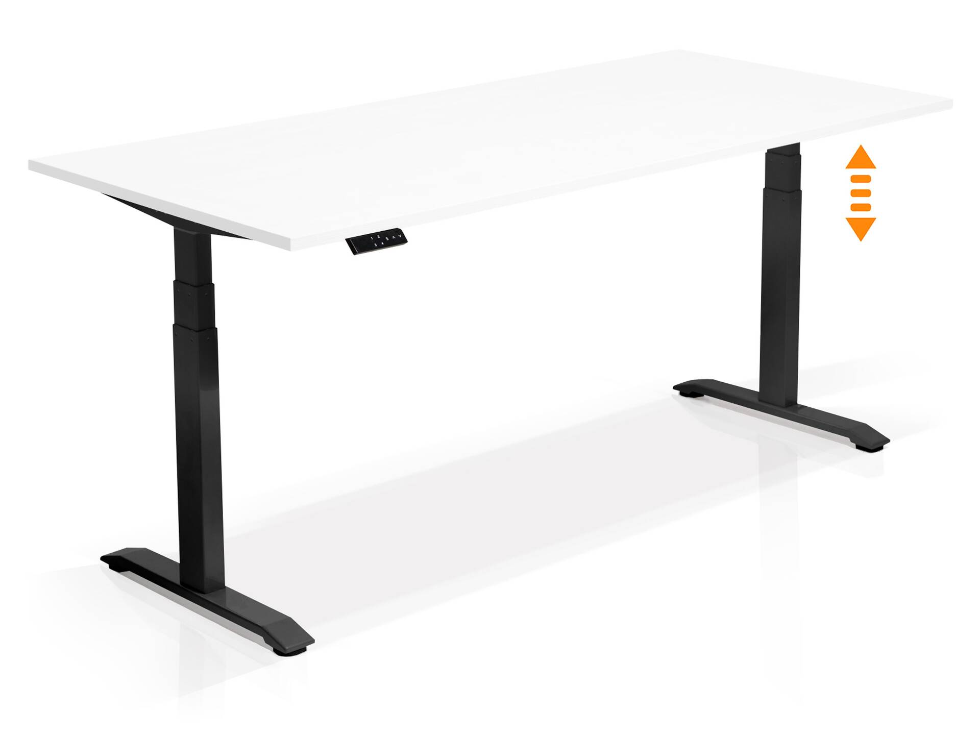 OFFICE ONE Schreibtischplatte, Material Dekorspanplatte 180 x 80 cm | weiss 