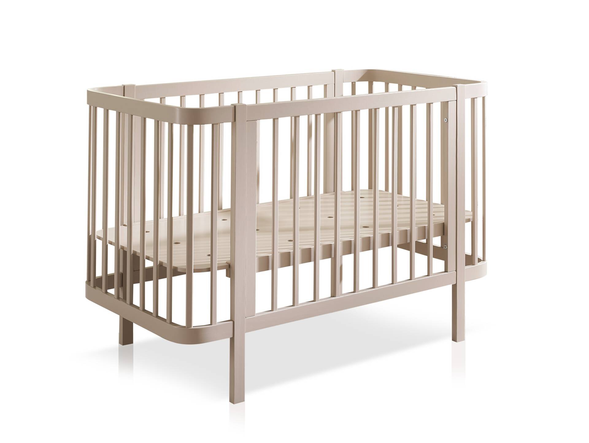 LENI Babybett 70x140 cm inkl. Umbauseite, Material Spanplatte, Kaschmir 
