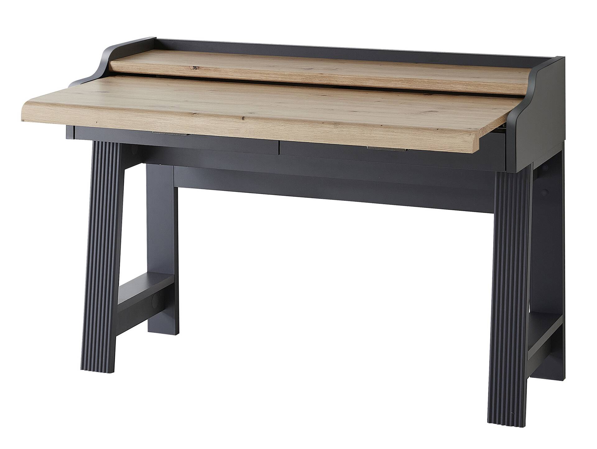JADY Sekretär, Material MDF/Dekorspanplatte graphitfarbig/eichefarbig