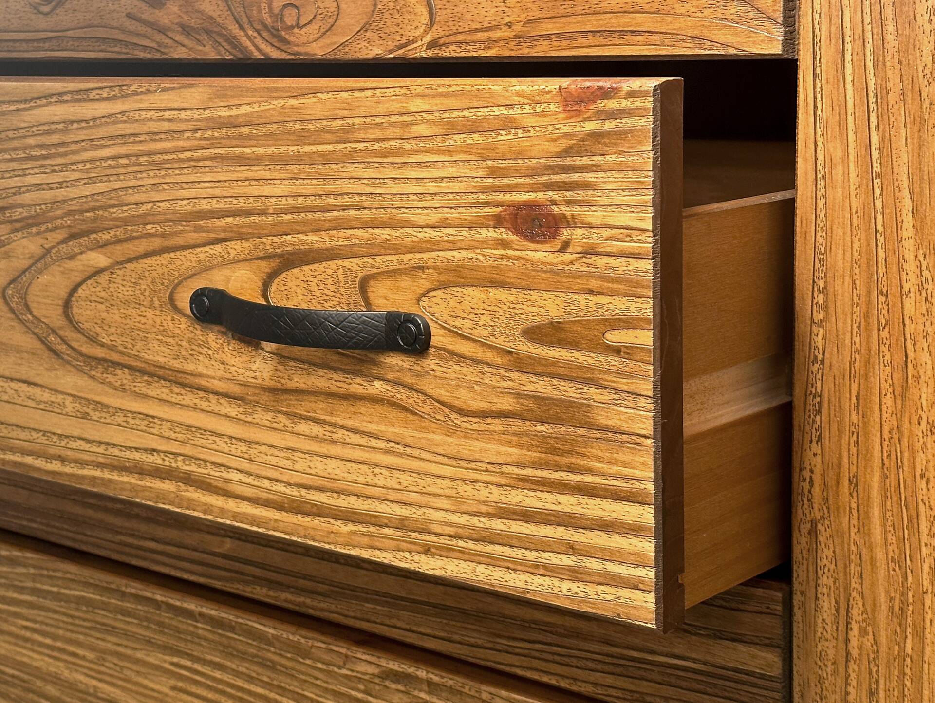 EVERGLADE Sideboard, Material Massivholz, Kiefer eichefarbig 