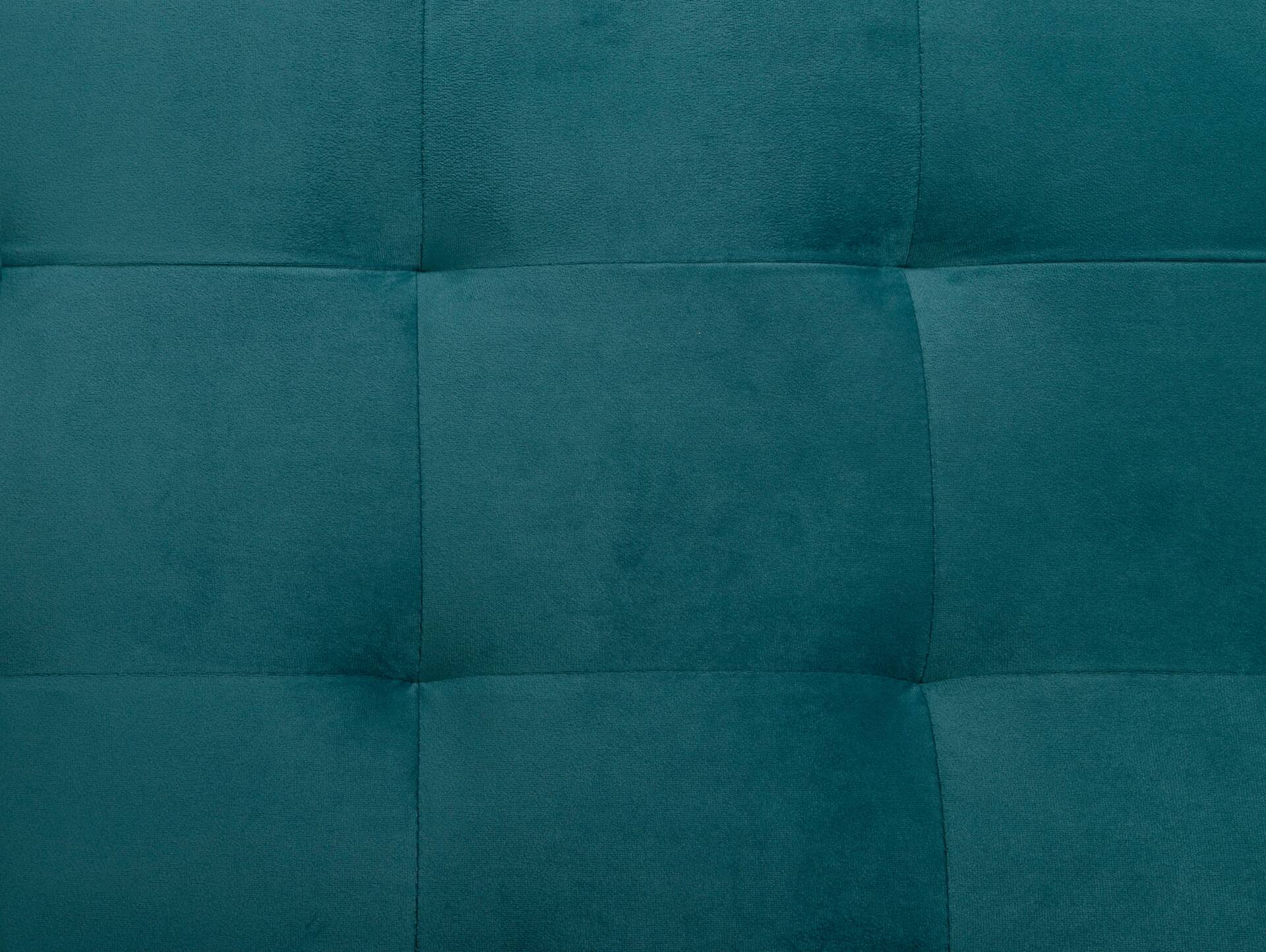 GLAMMI 2-Sitzer Sofa mit Samtbezug, Füße Buche massiv Petrol